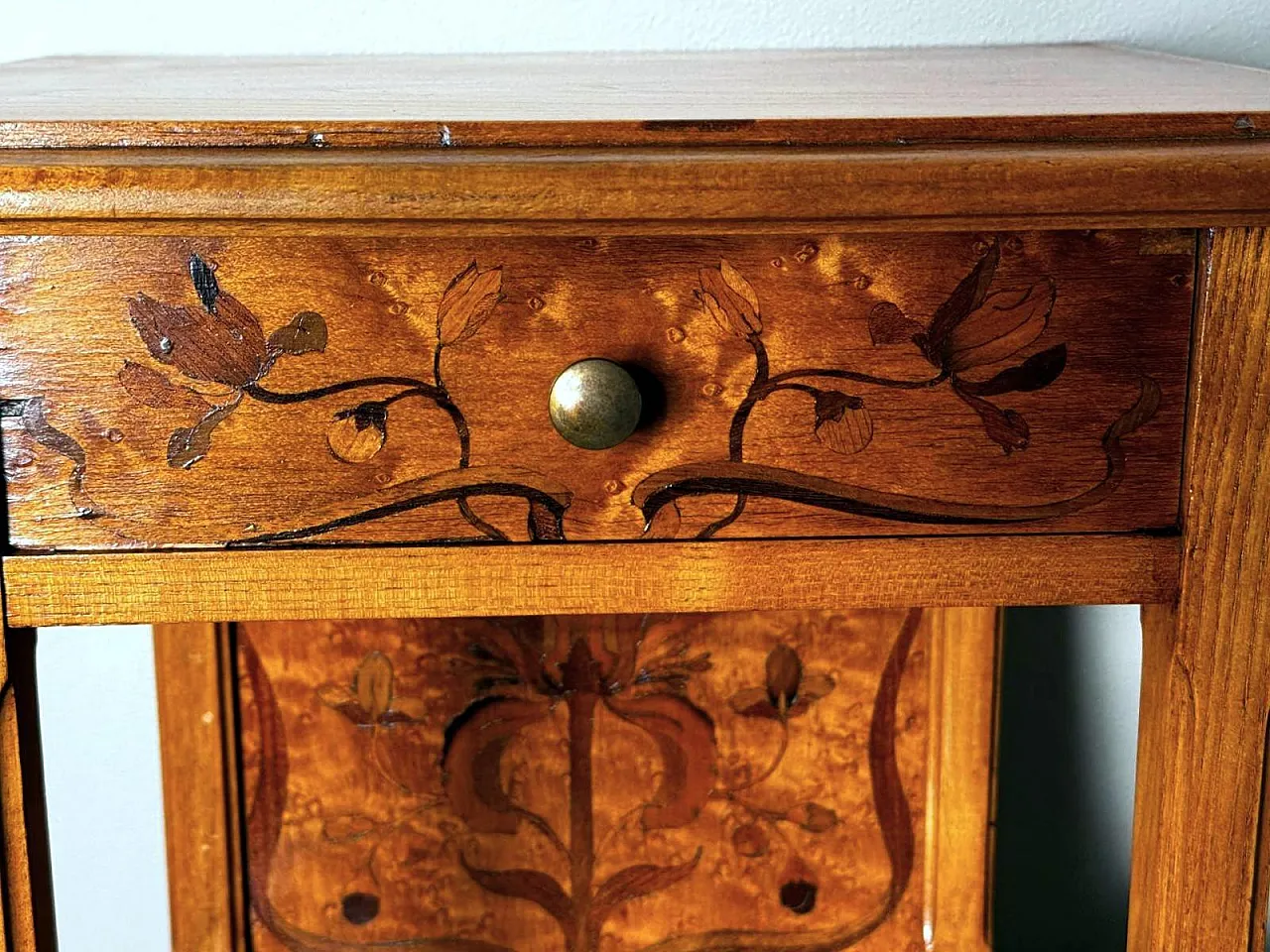 French Art Nouveau bedside table Gallé Émile, late 19th century 11