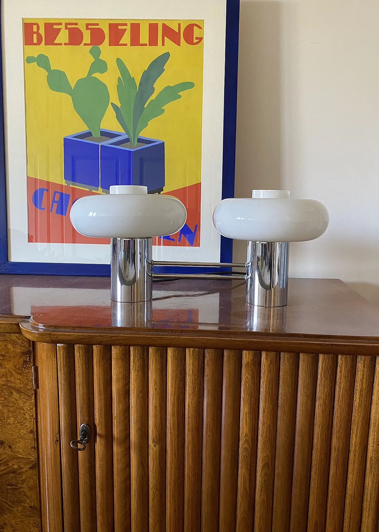 Mid-century two lights table lamp, Italy ca. 1970s 2