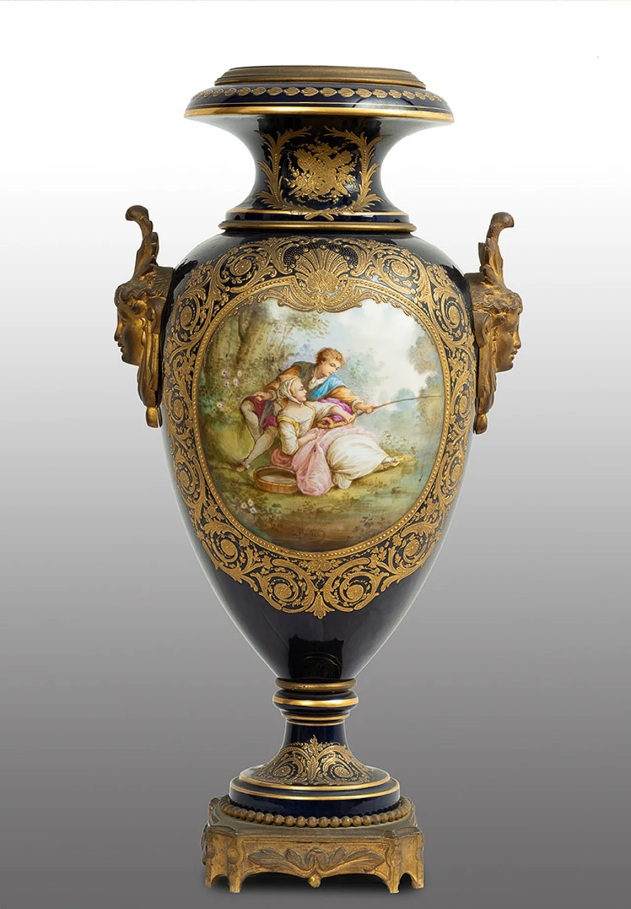 Vaso Napoleone III Francese in porcellana di Sevres, '800 1