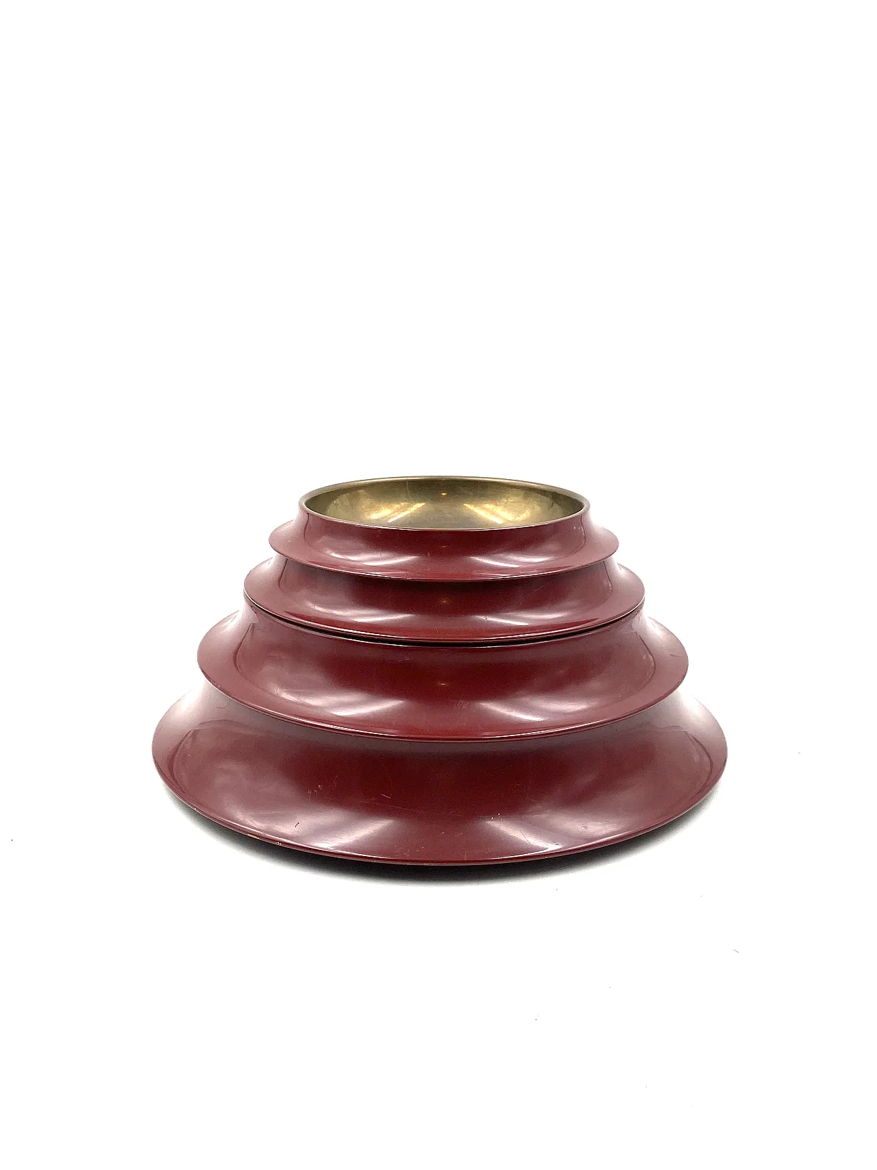 Sculptural pagoda shaped vide poche by Angelo Mangiarotti, 70s 1