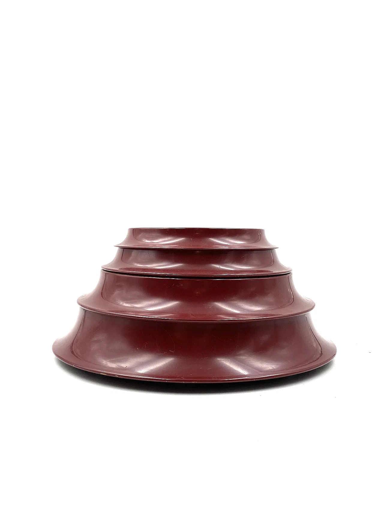 Sculptural pagoda shaped vide poche by Angelo Mangiarotti, 70s 2