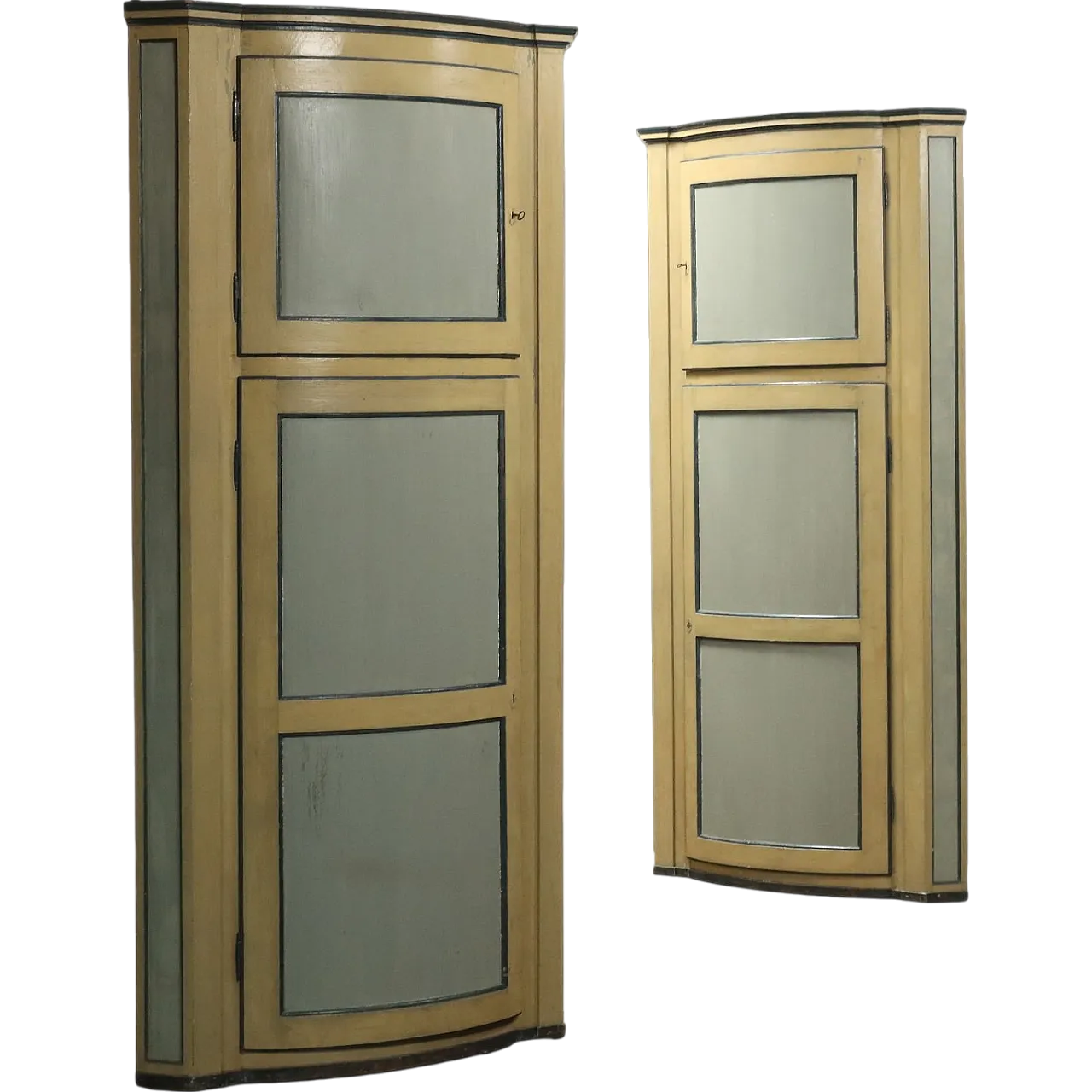 Corner Cupboards Directoire Painted Poplar, 19th century 11