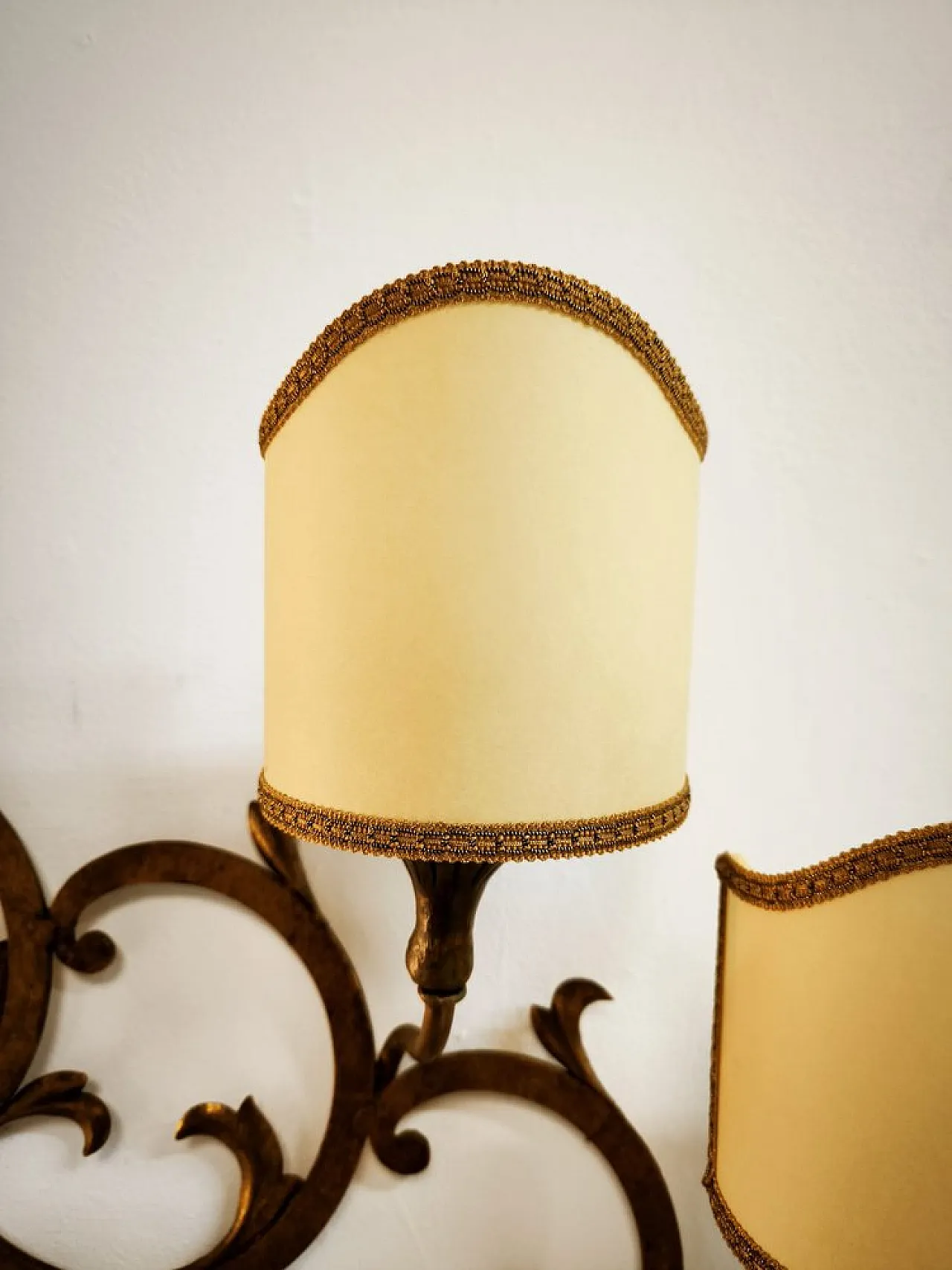 Wrought iron wall sconce with scrolls by Palladio, 1960s 6