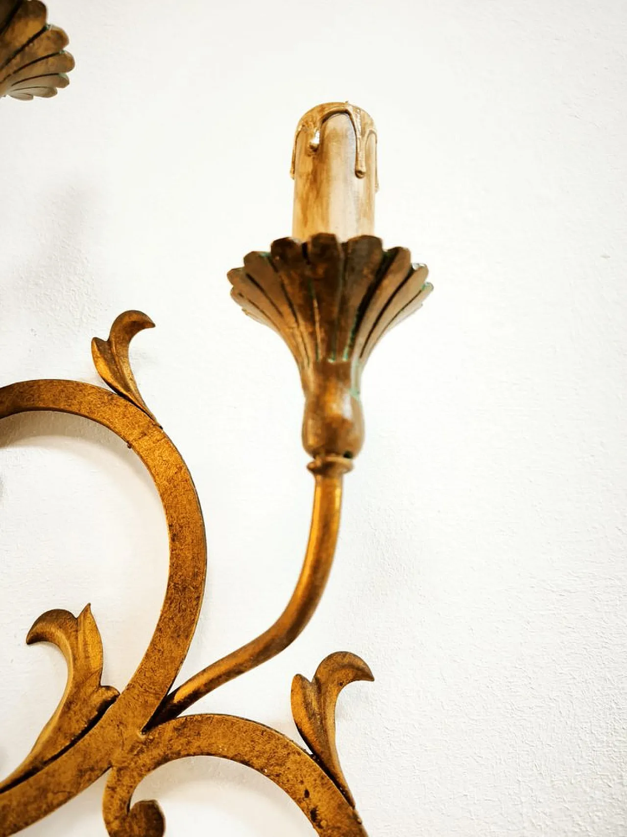 Wrought iron wall sconce with scrolls by Palladio, 1960s 8