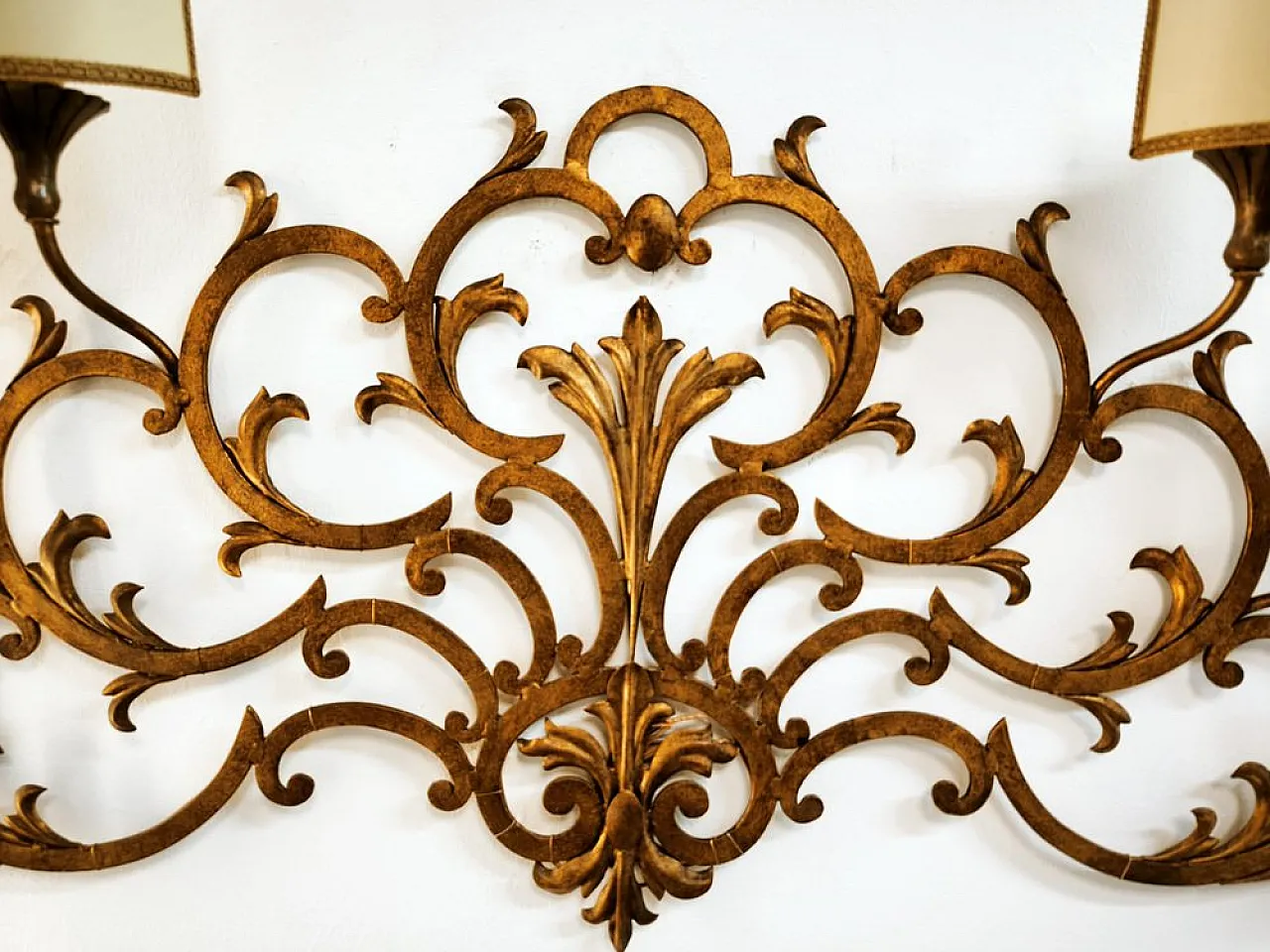 Wrought iron wall sconce with scrolls by Palladio, 1960s 15