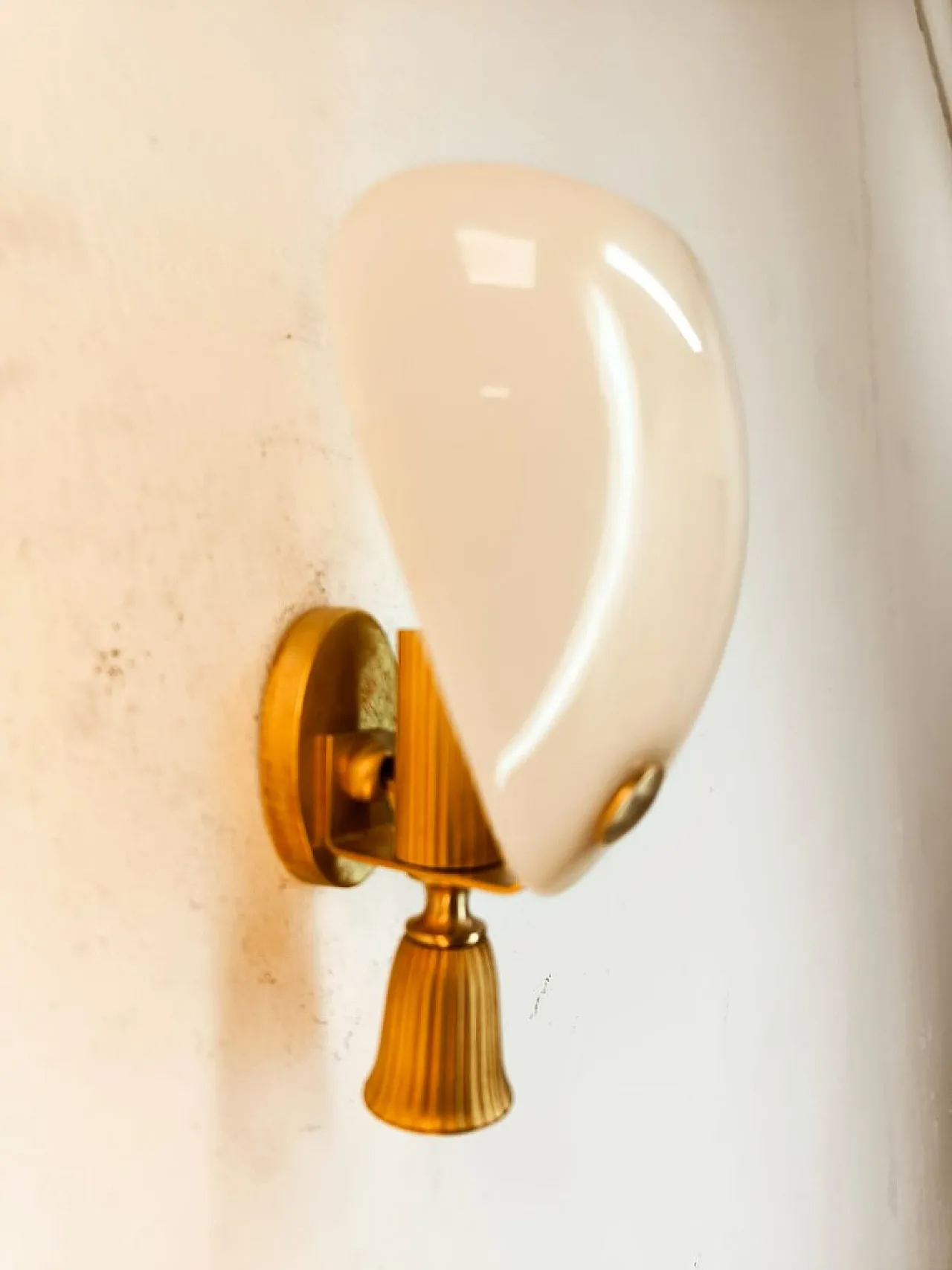 Brass wall lamp, 1940s 1