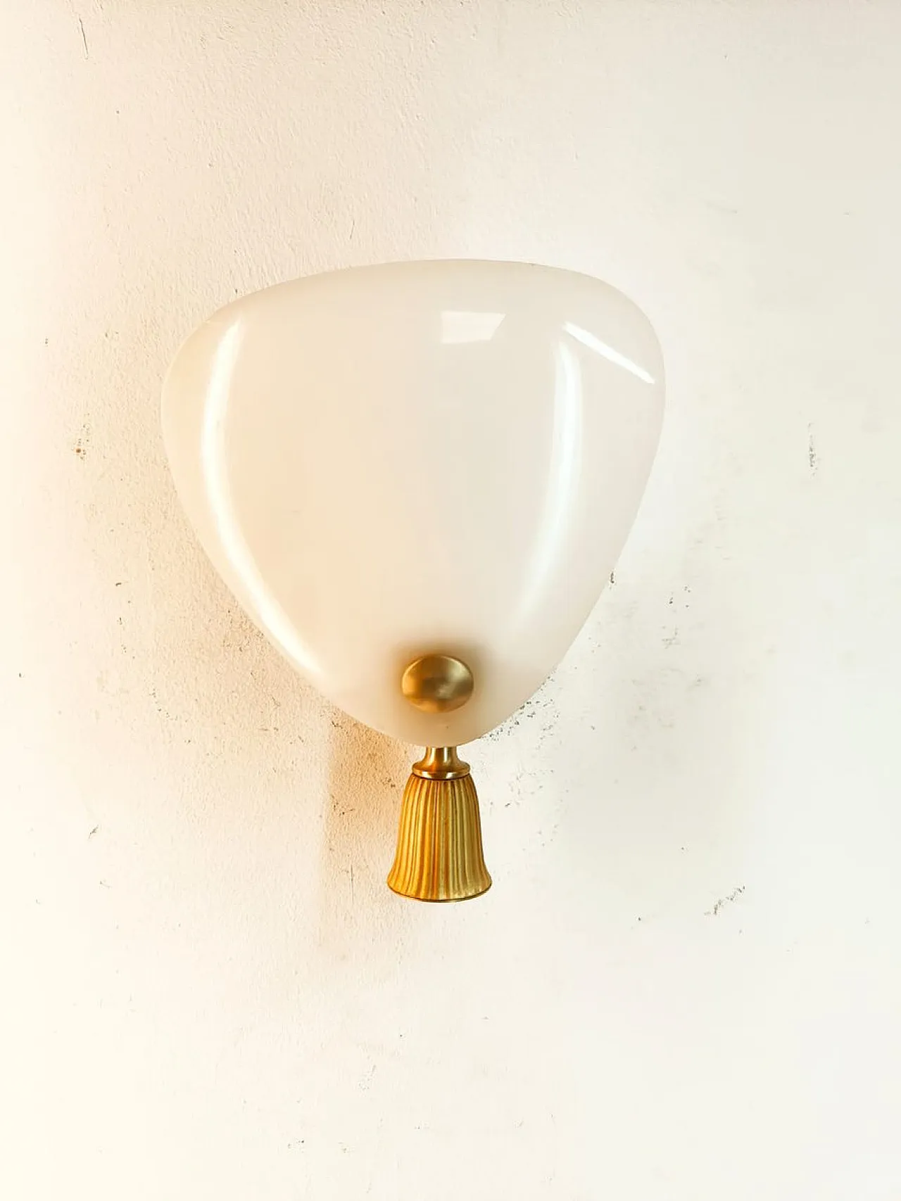 Brass wall lamp, 1940s 4