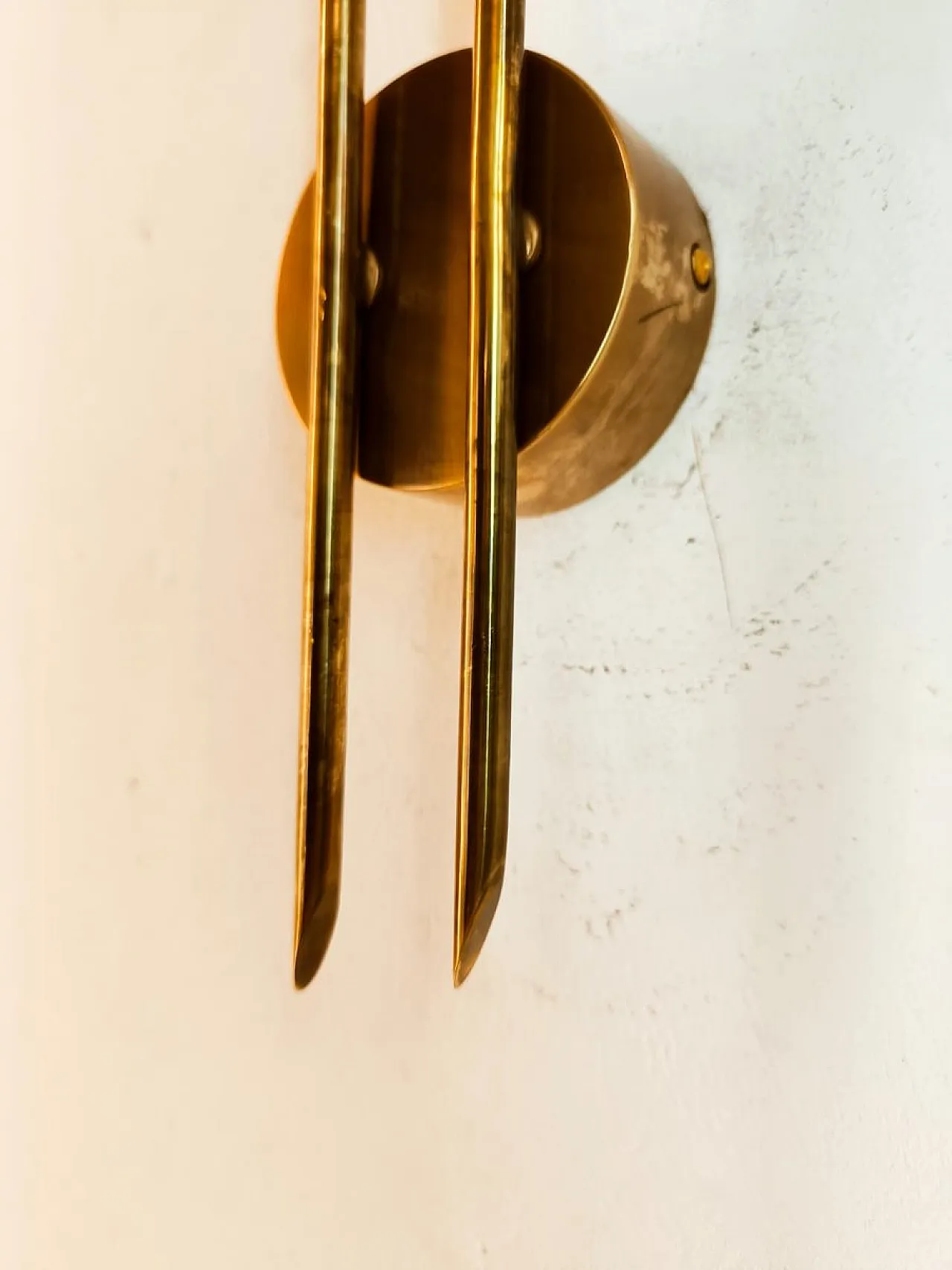 Brass wall light with adjustable fins, 1960s 3