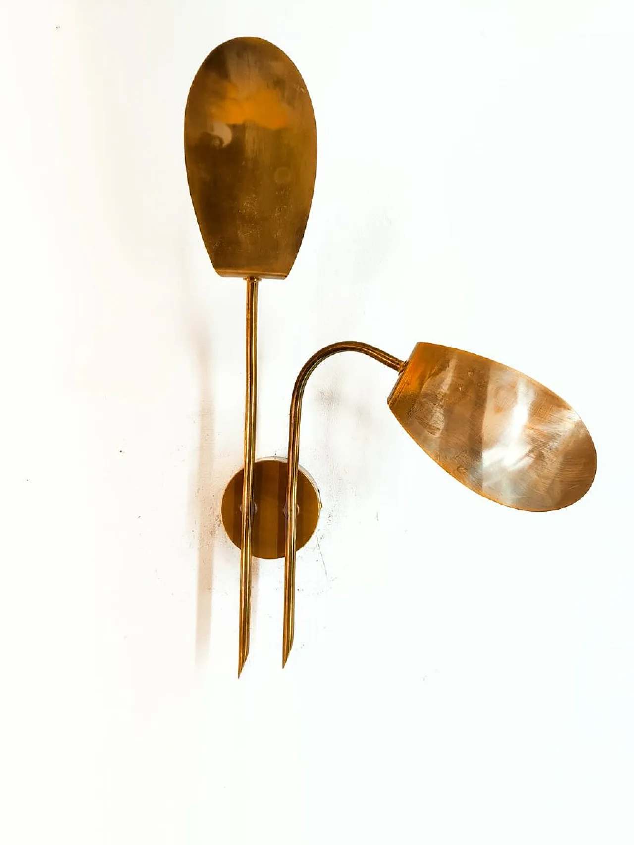 Brass wall light with adjustable fins, 1960s 5