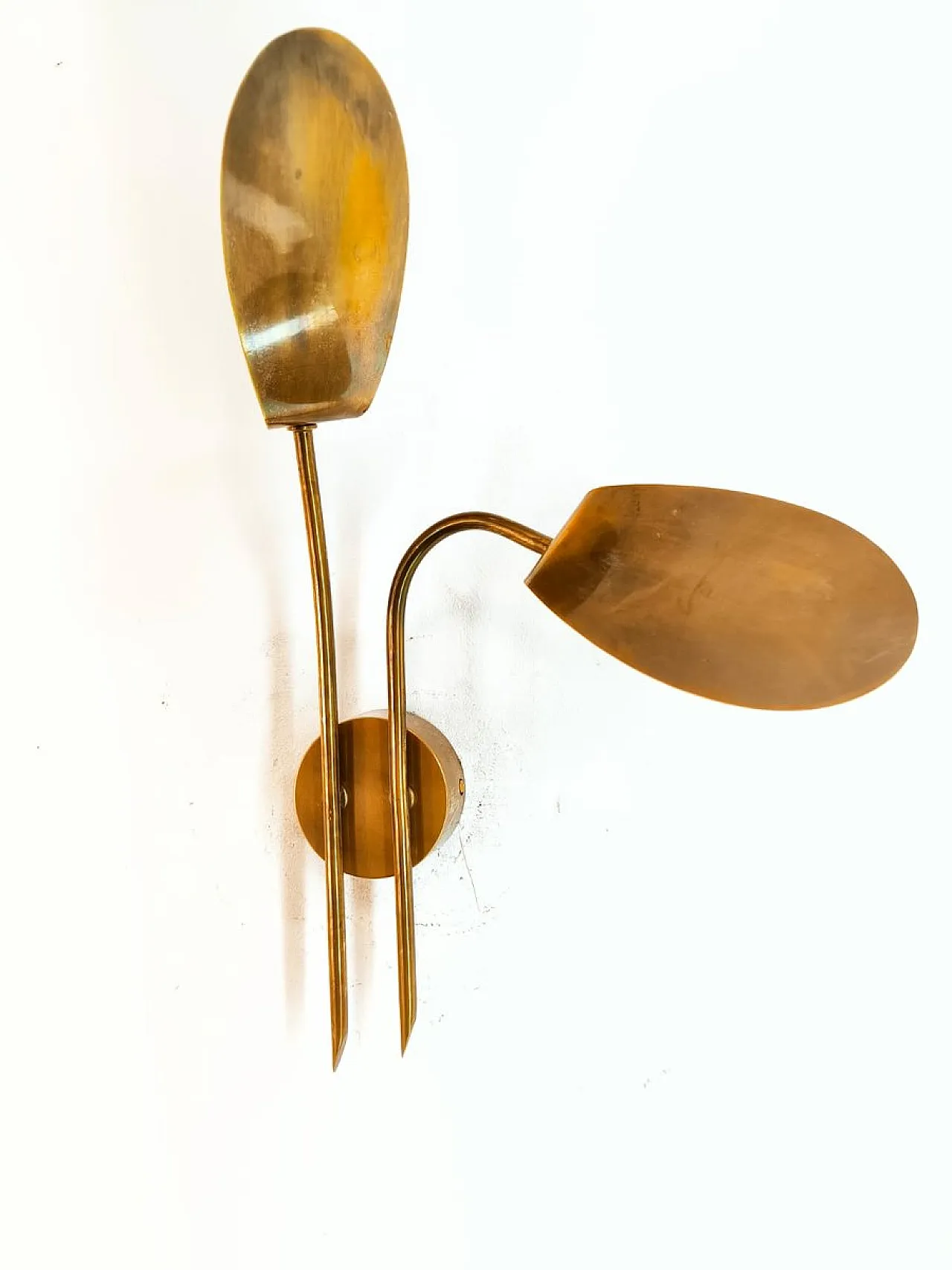 Brass wall light with adjustable fins, 1960s 6