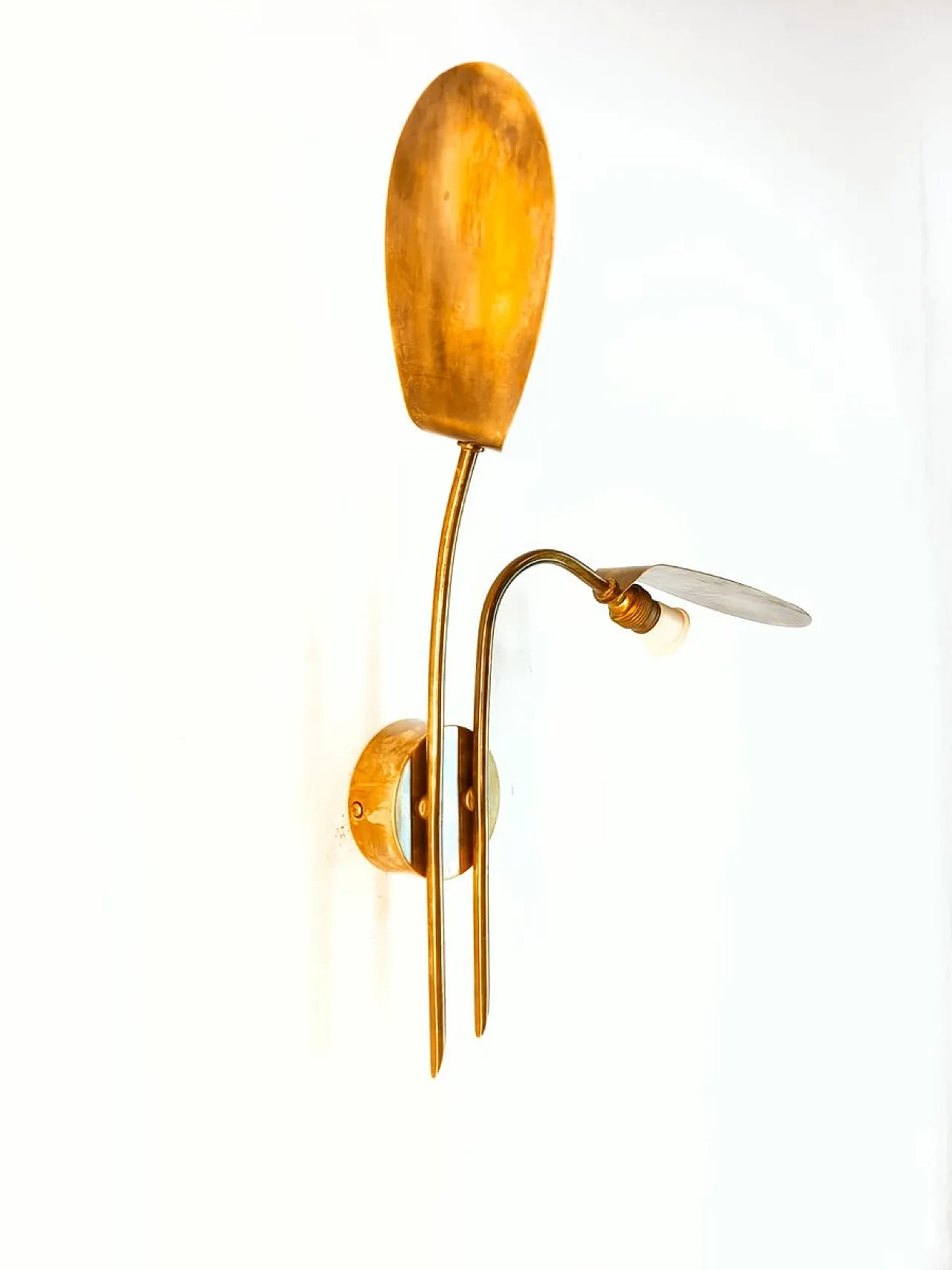 Brass wall light with adjustable fins, 1960s 7