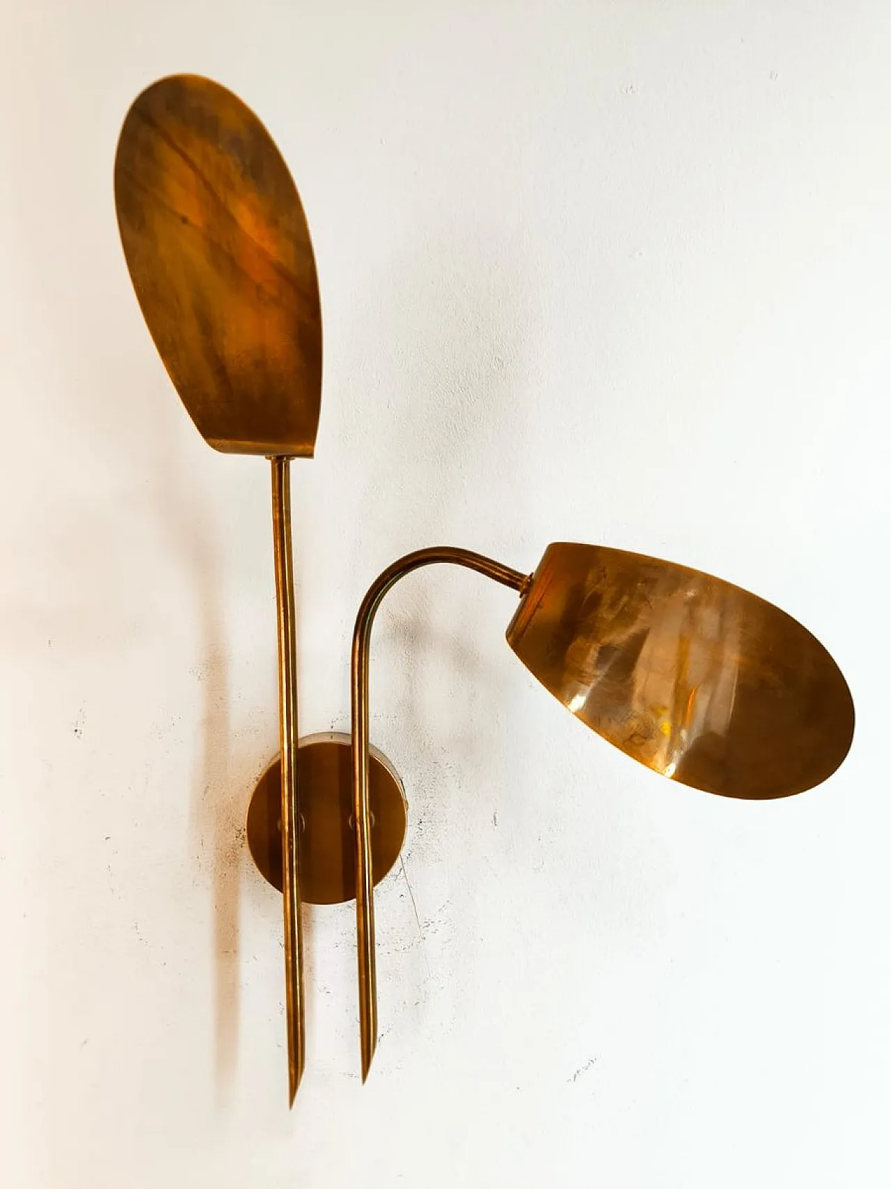 Brass wall light with adjustable fins, 1960s 9