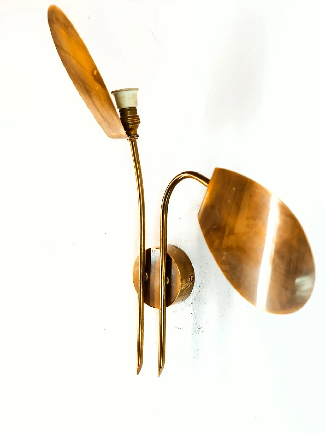 Brass wall light with adjustable fins, 1960s 11