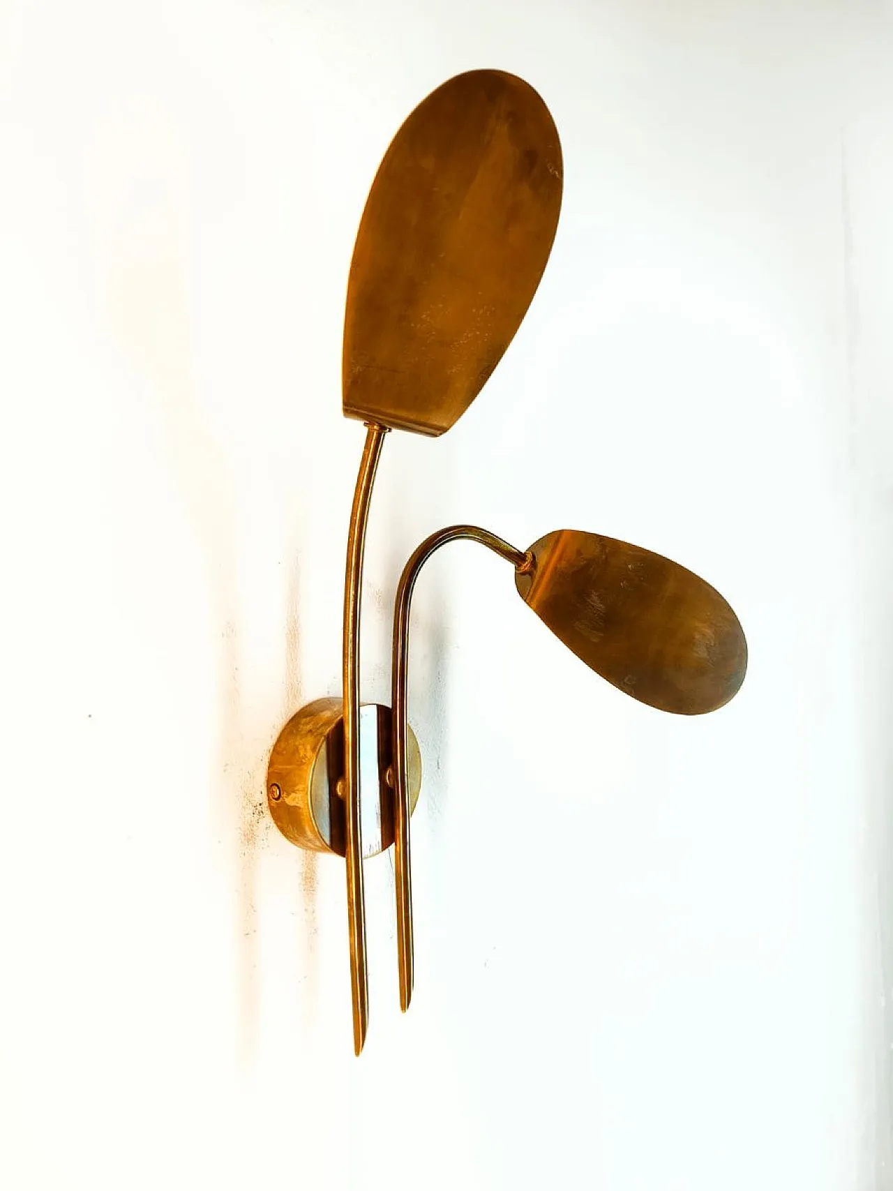 Brass wall light with adjustable fins, 1960s 12