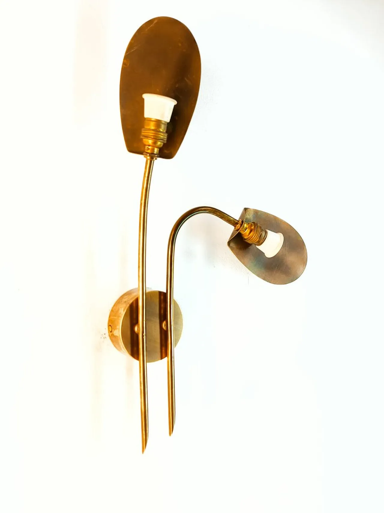 Brass wall light with adjustable fins, 1960s 16