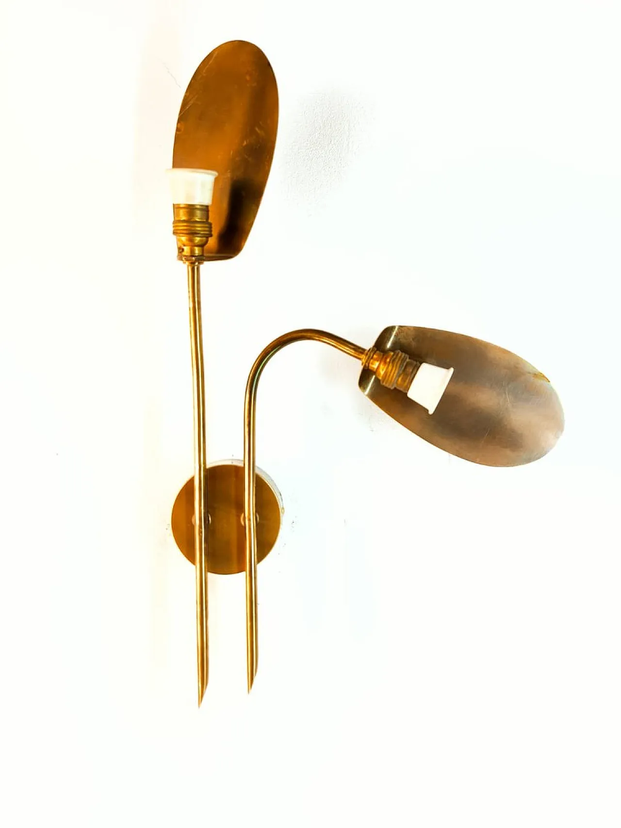 Brass wall light with adjustable fins, 1960s 17