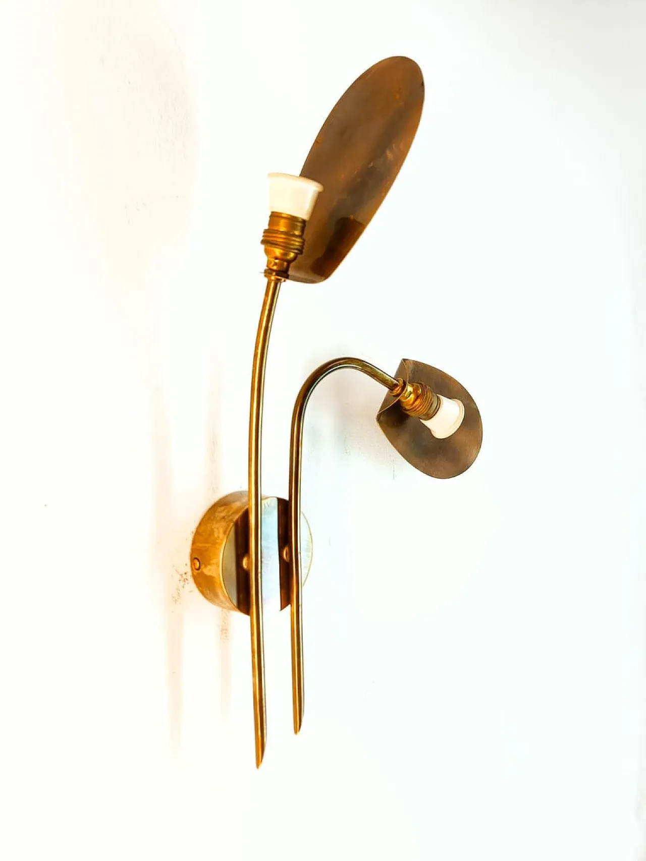 Brass wall light with adjustable fins, 1960s 18