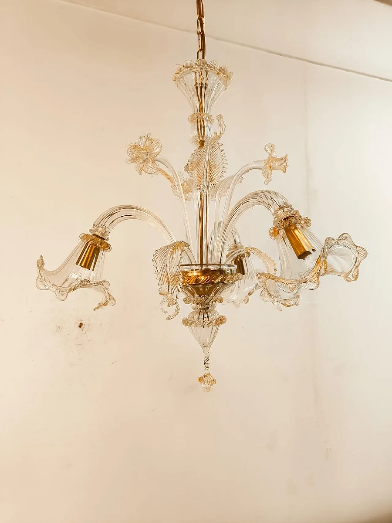 Venetian Murano glass chandelier, 1970s 1