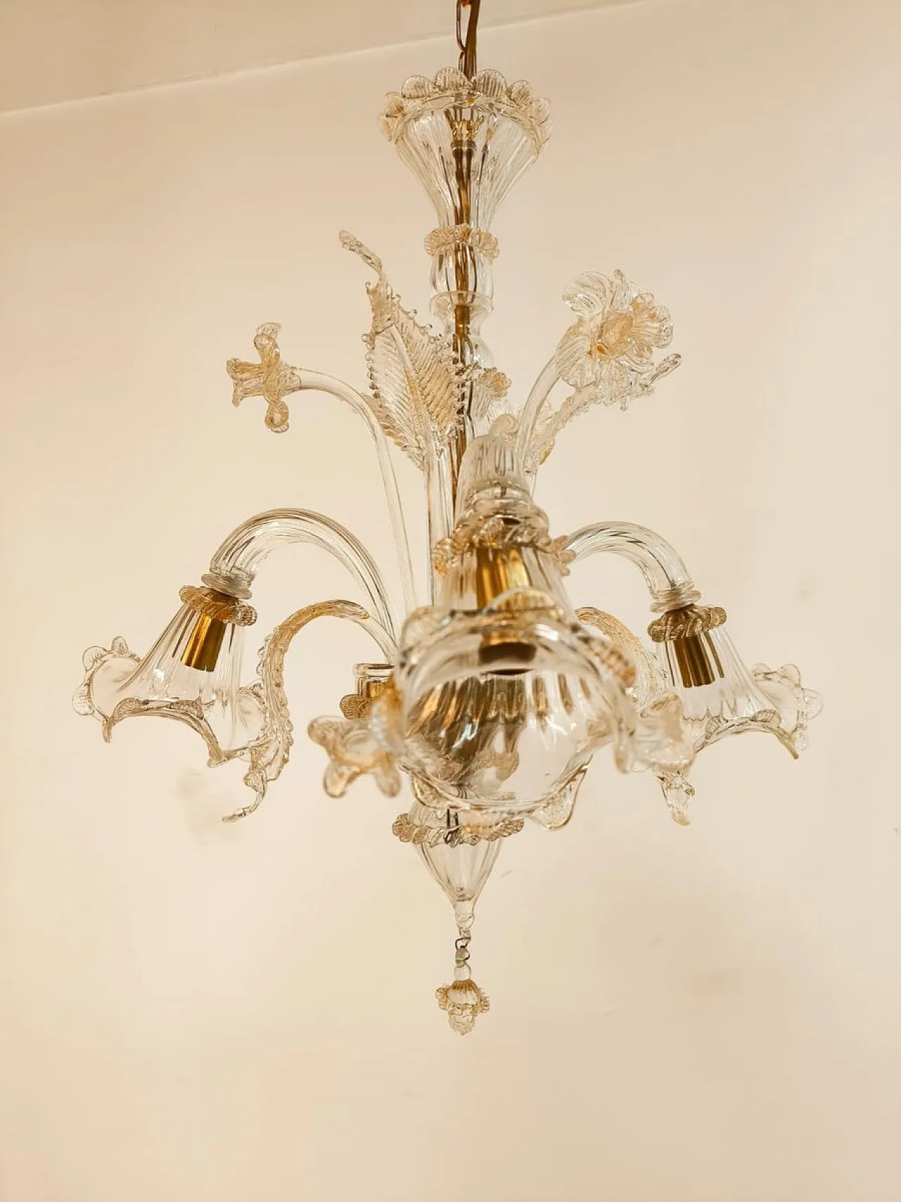 Venetian Murano glass chandelier, 1970s 3