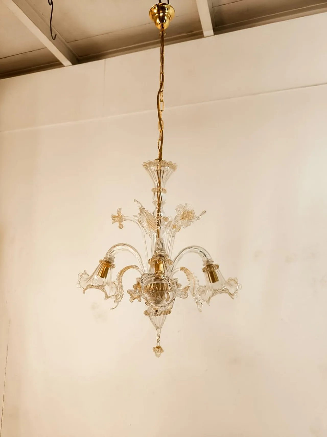 Venetian Murano glass chandelier, 1970s 4