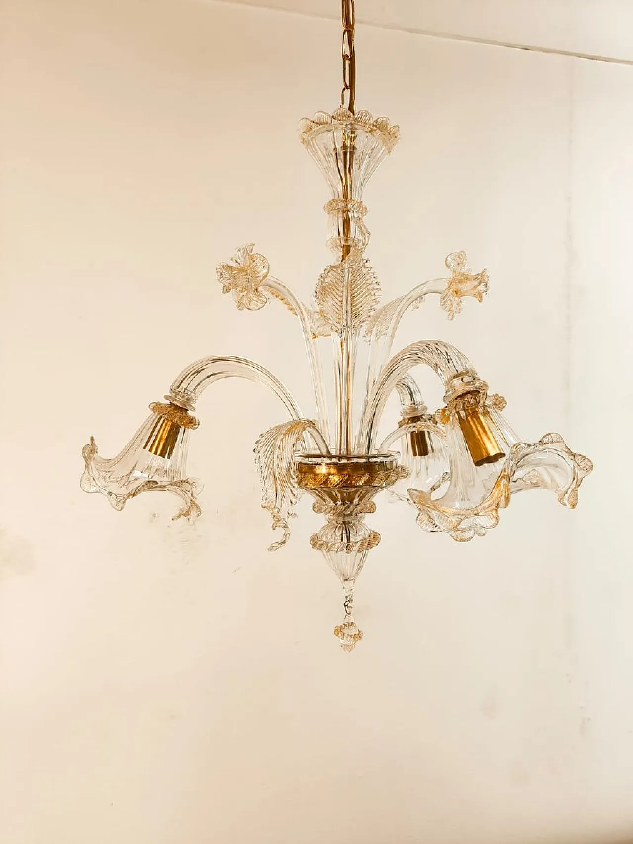 Venetian Murano glass chandelier, 1970s 9