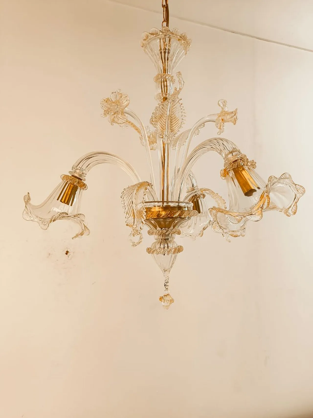 Venetian Murano glass chandelier, 1970s 13