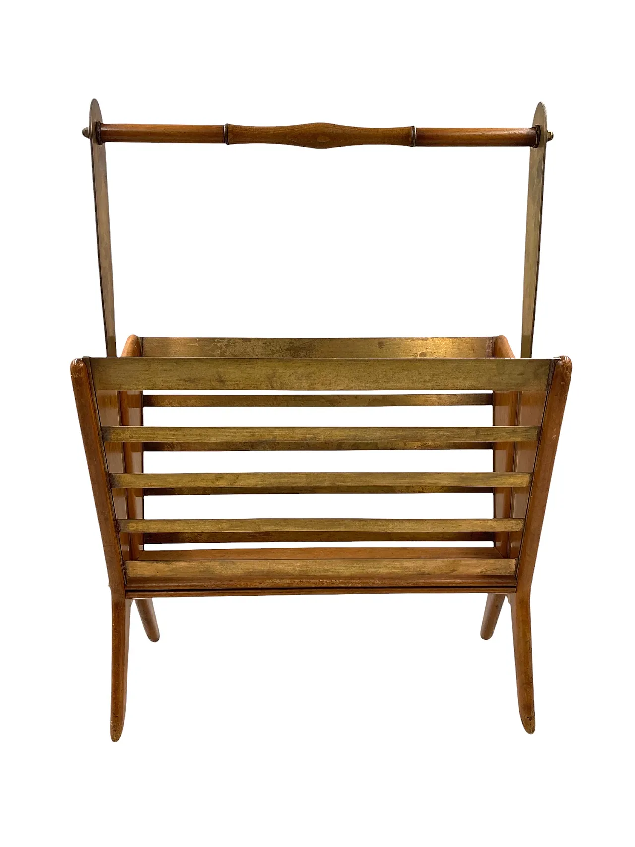 Mid-century Modern brass magazine rack, Ico and Luisa Parisi Italy 1950 4