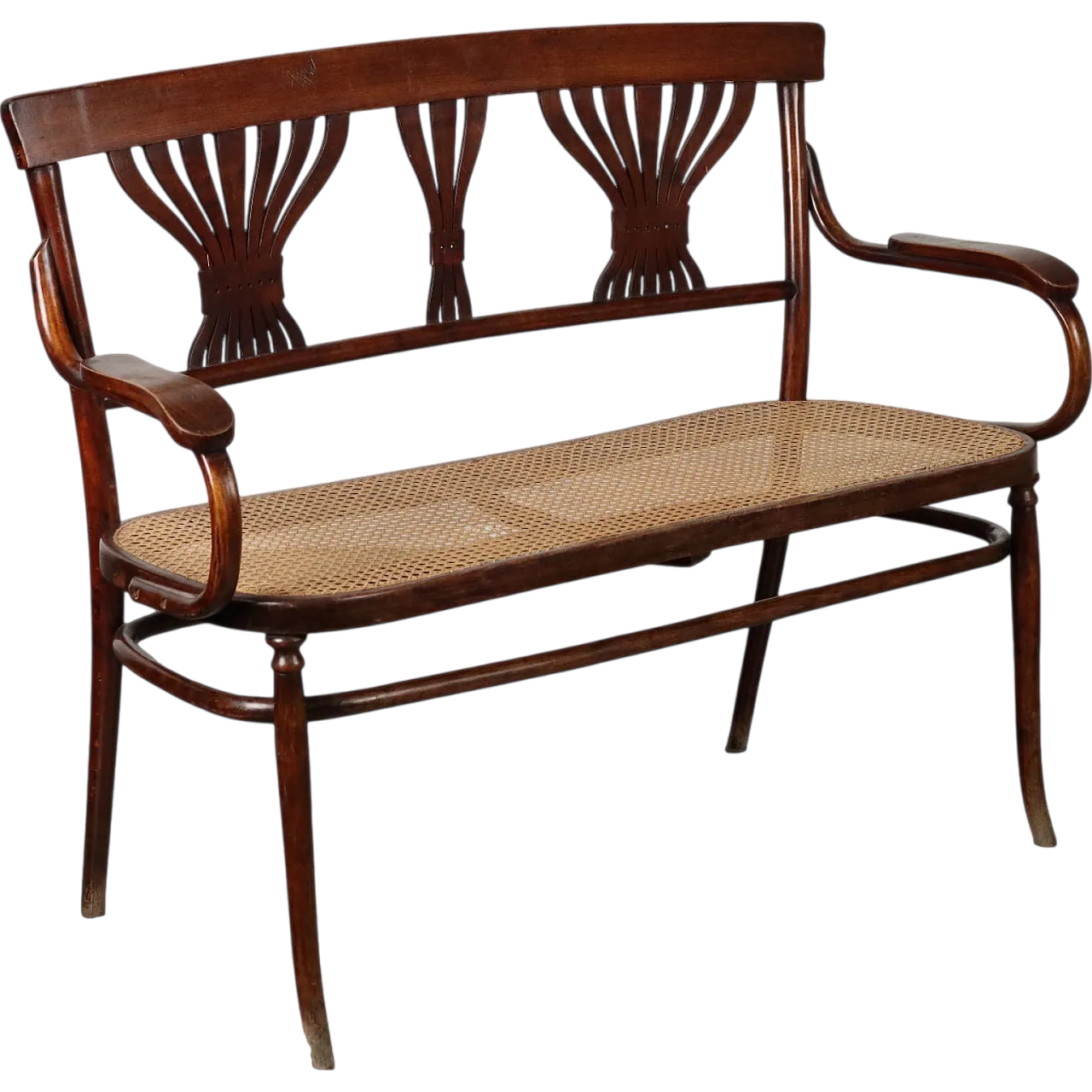 Art Nouveau style bench sofa by Thonet Austria, 20th century 10