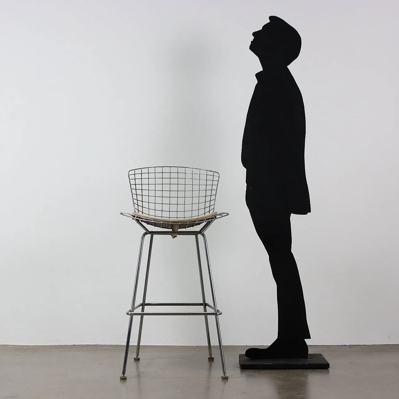 Stool in metal and leatherette, 1970s 2