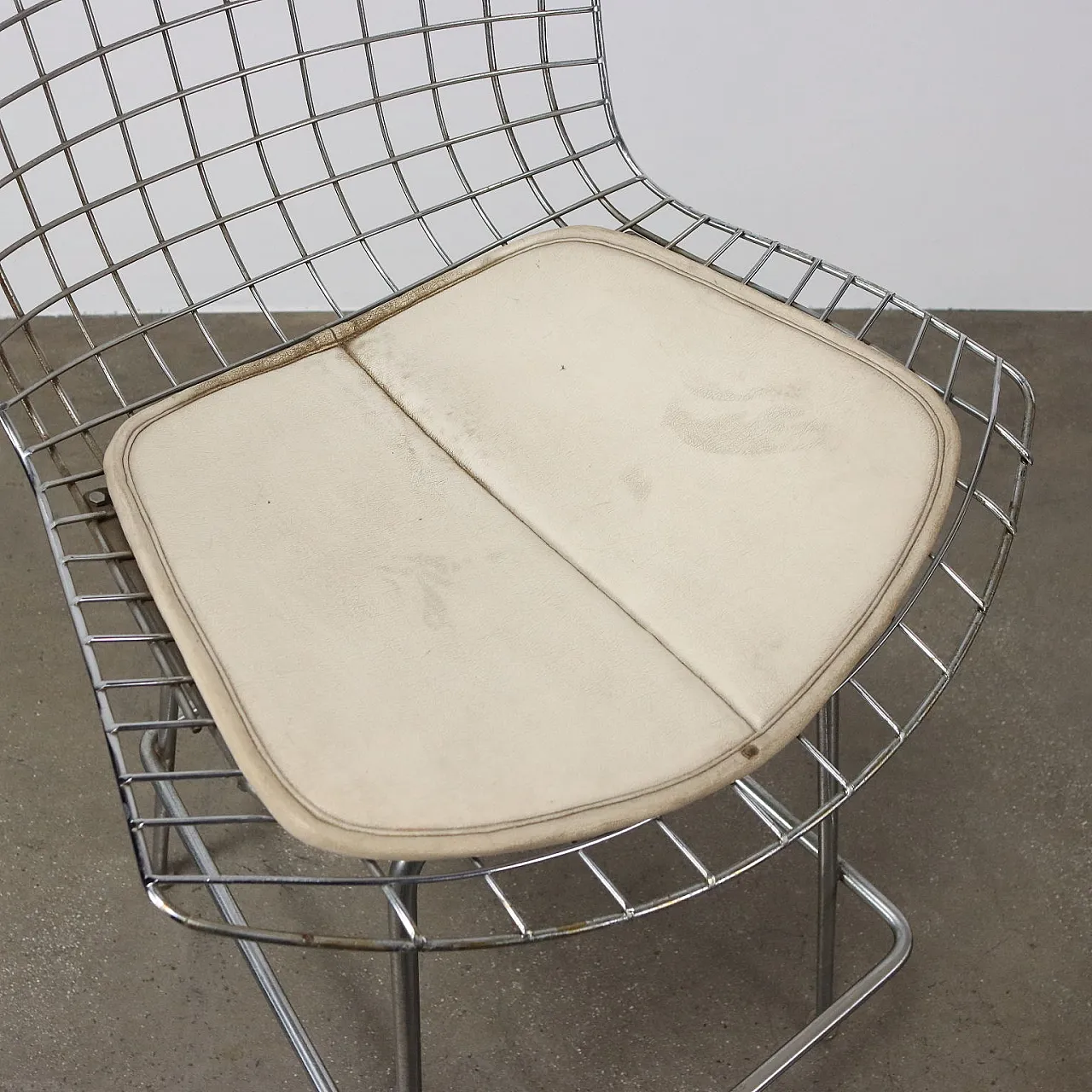 Stool in metal and leatherette, 1970s 7