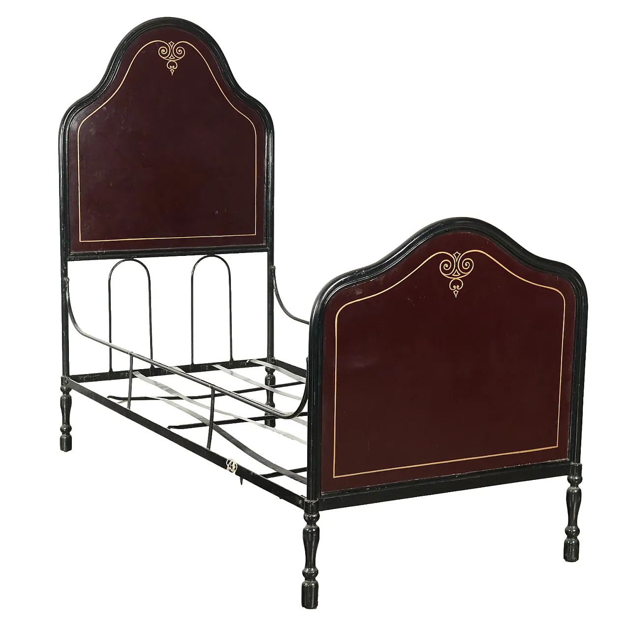 Umbertino wrought iron bed, 19th century 1