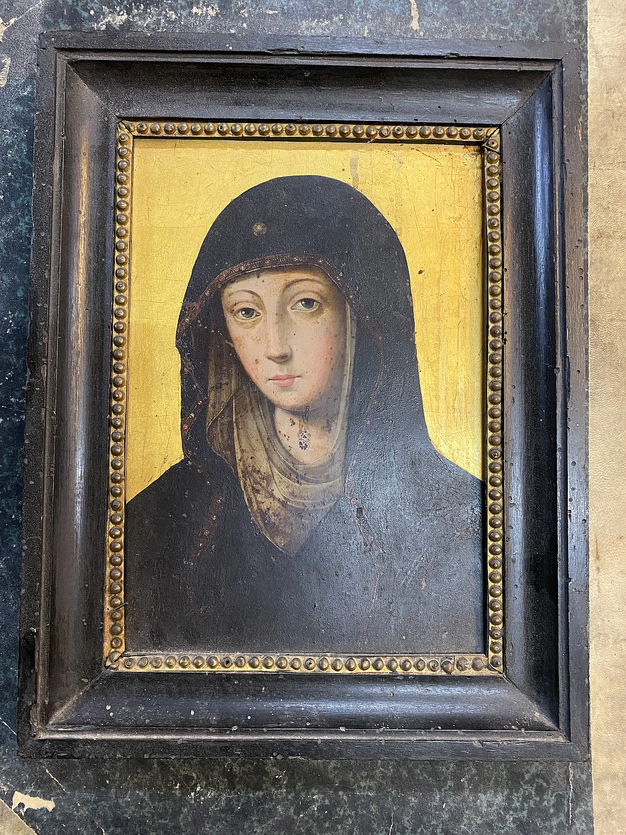 Madonna, painting on copper, 17th century 1