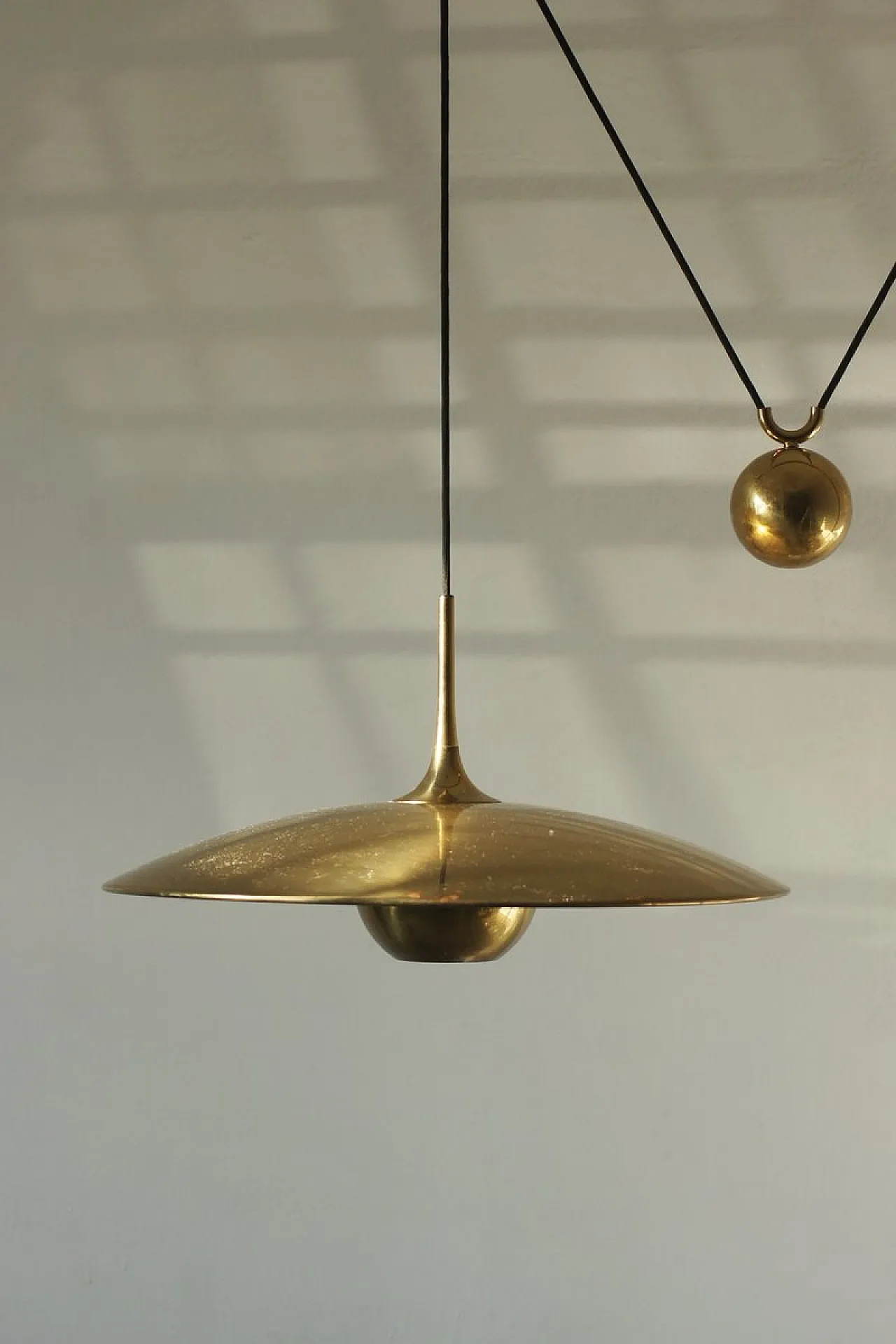 Onos 55 brass pendant lamp by Florian Schulz, 1970s 2