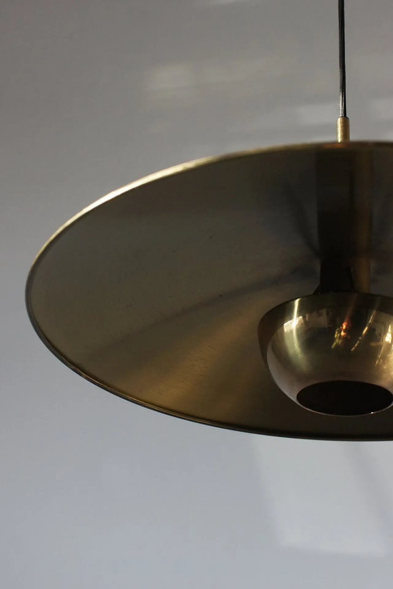 Onos 55 brass pendant lamp by Florian Schulz, 1970s 3