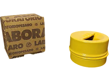 Taschino yellow ashtray by F. Bucci for Lab. Pesaro, 1970s