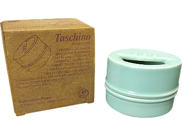 Turquoise pocket ashtray by F. Bucci for Lab. Pesaro, 1970s