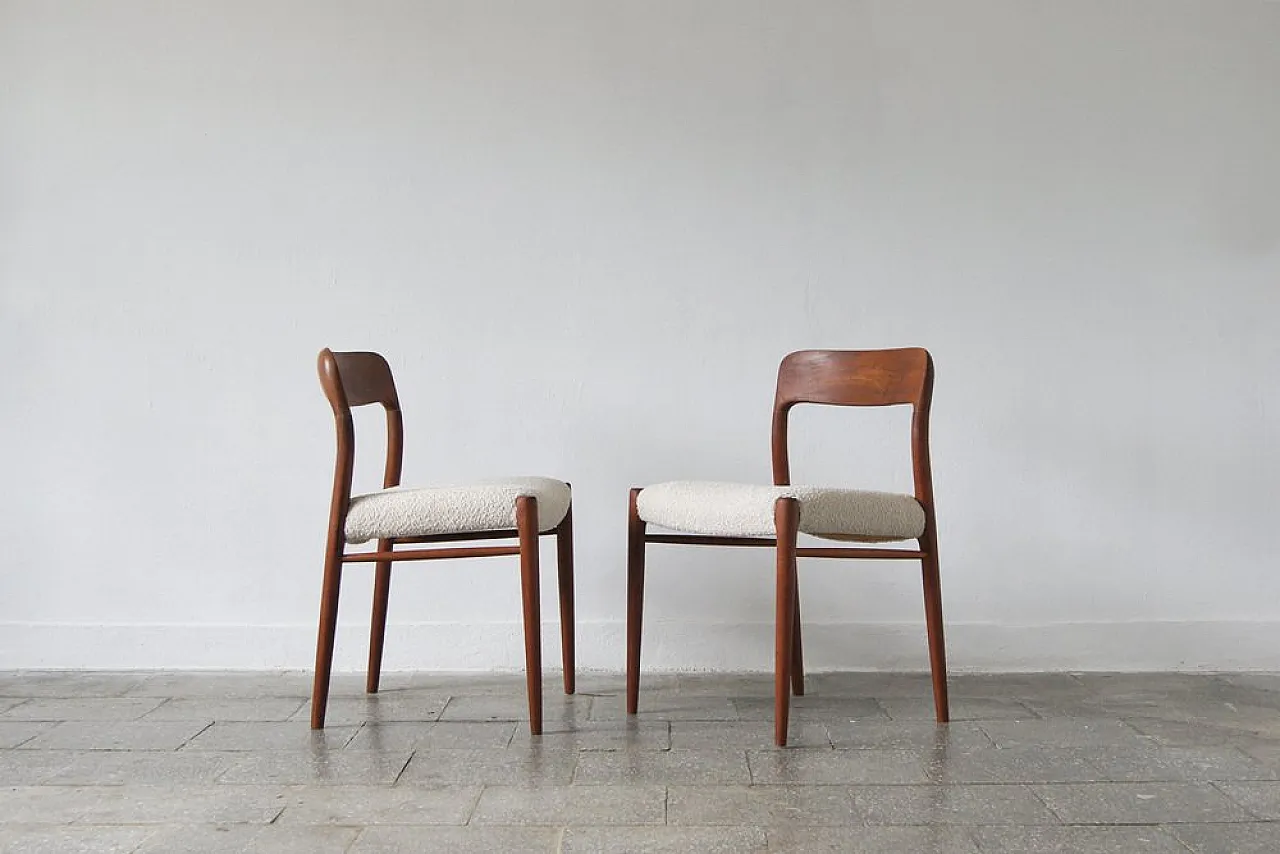 Pair of chairs by Niels Otto Moller for JL Møllers, 1960s 4