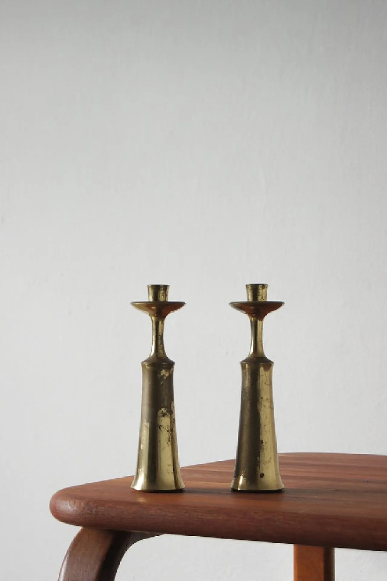 Pair of candleholders by Jens Harald Quistgaard for IHQ, 1960s 1