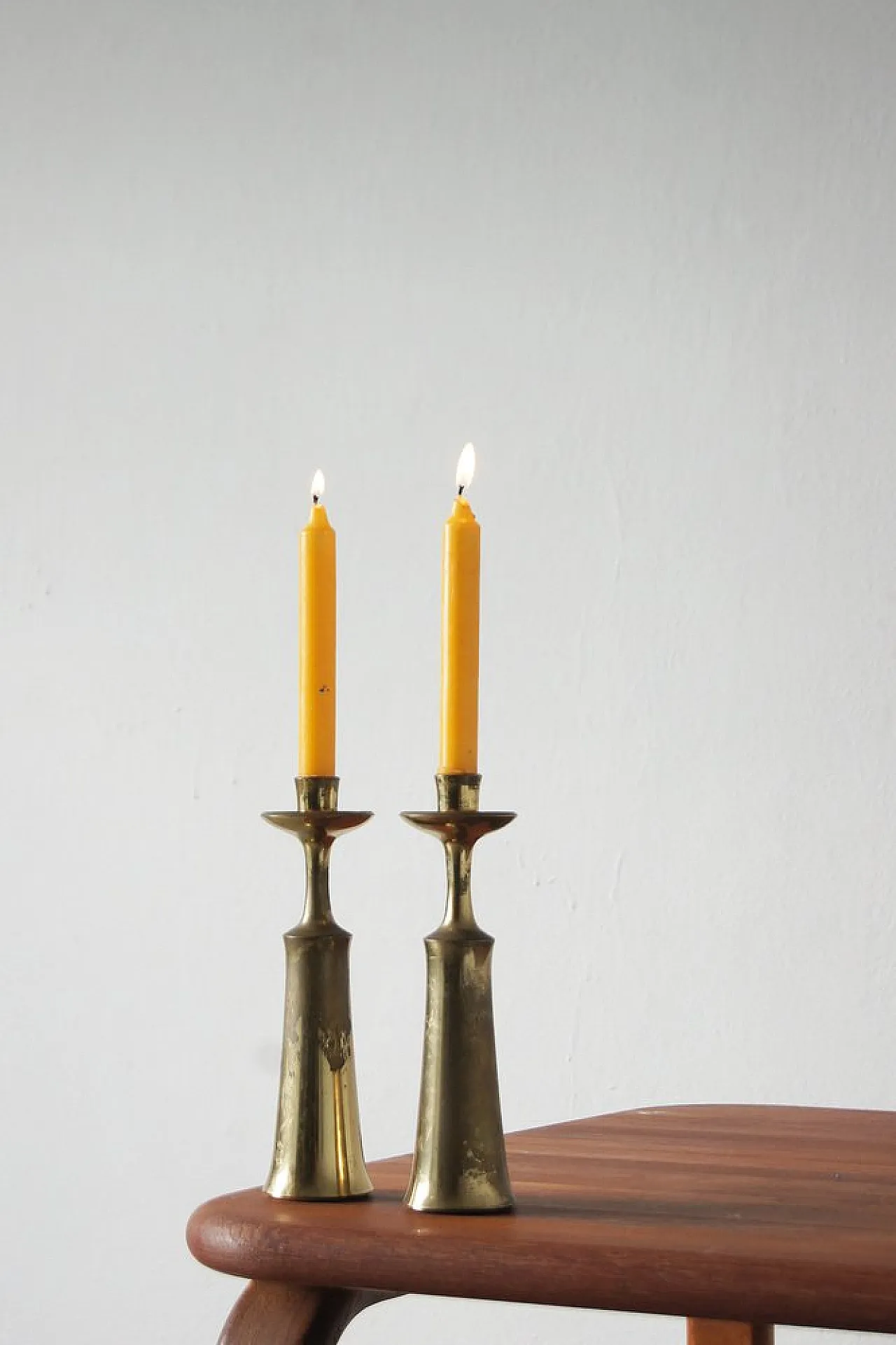 Pair of candleholders by Jens Harald Quistgaard for IHQ, 1960s 2