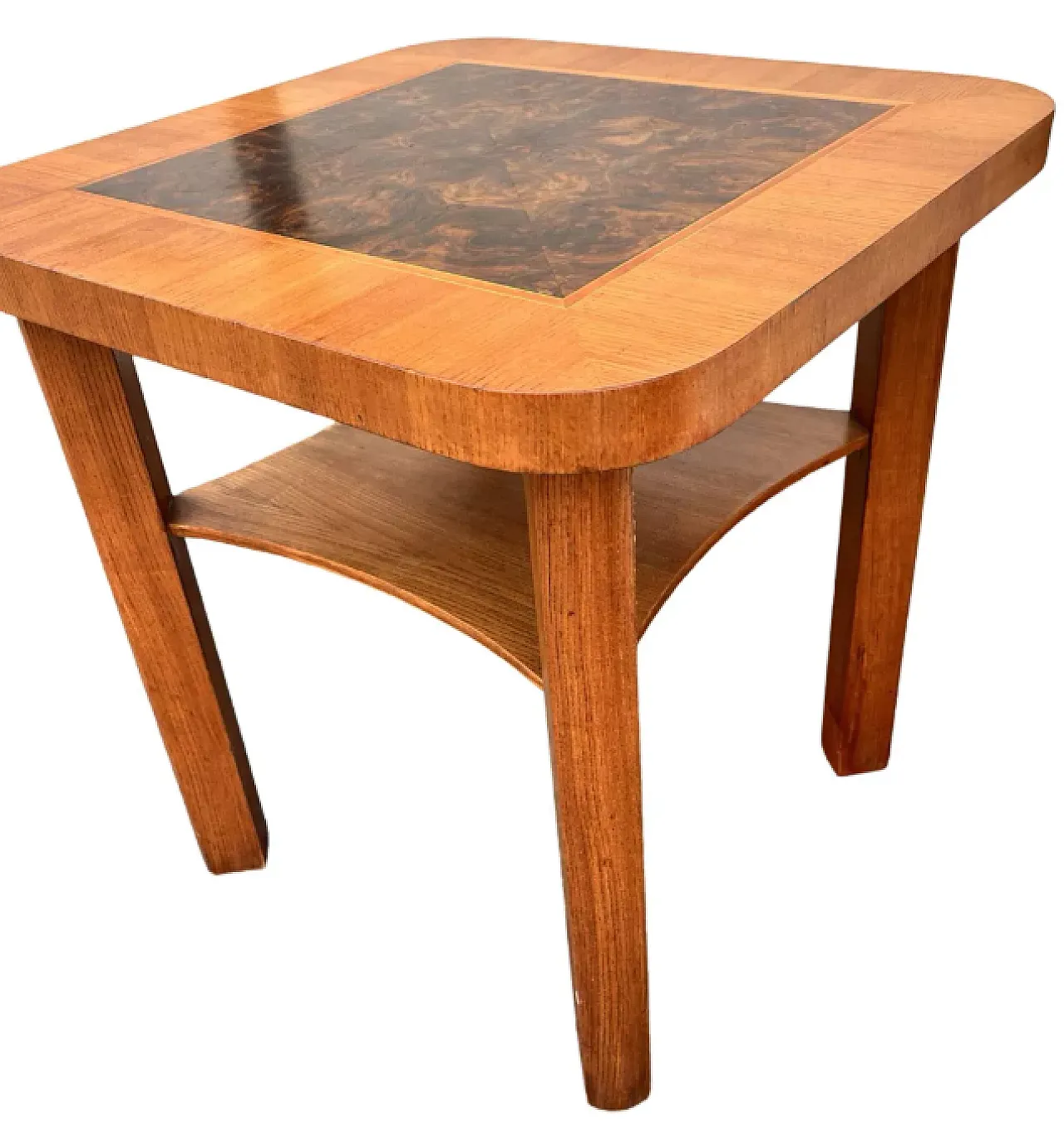 Square wooden coffee table, 1950s 4