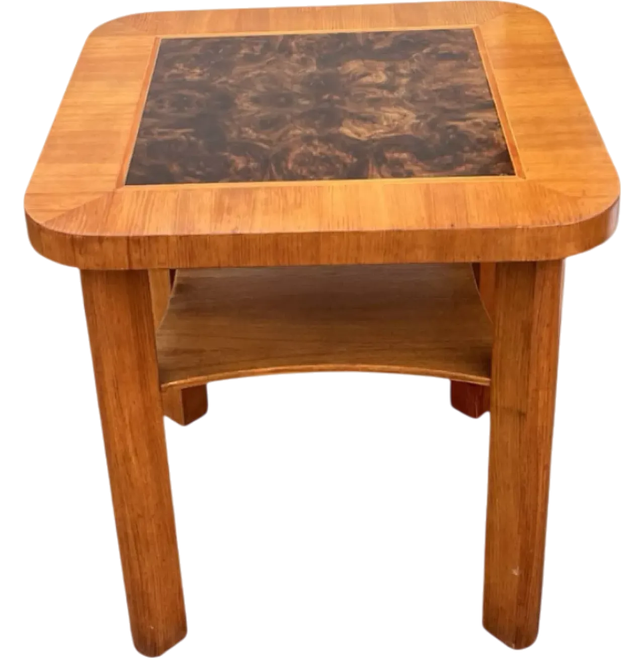 Square wooden coffee table, 1950s 8