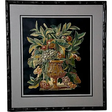 Oil on canvas framed with imitation bamboo wood, late 18th century