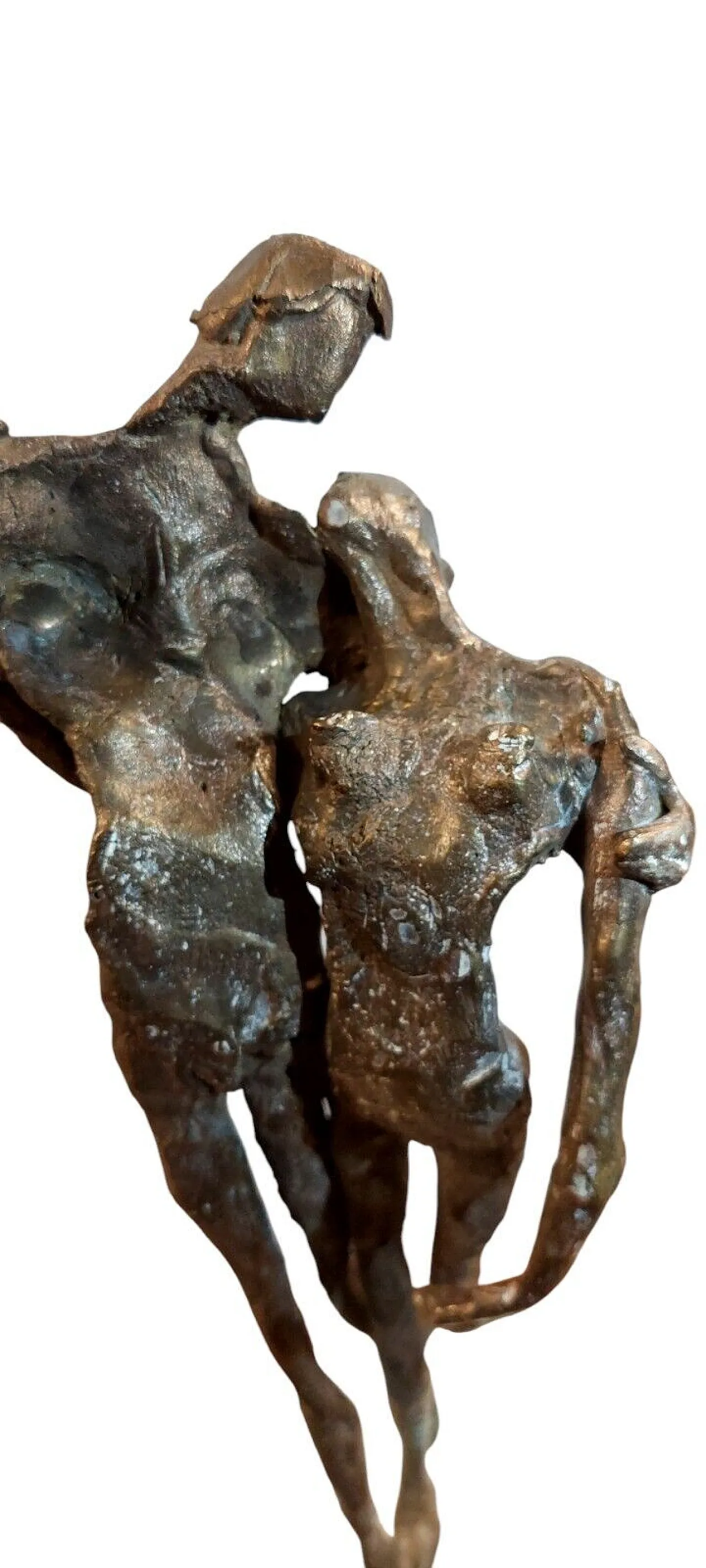 Coppia di figure in bronzo di Emanuele Scarnicci, fine '900 2