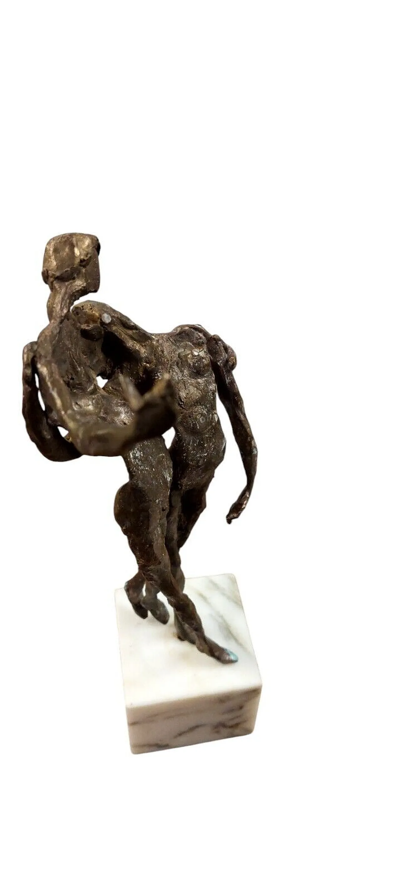 Coppia di figure in bronzo di Emanuele Scarnicci, fine '900 5