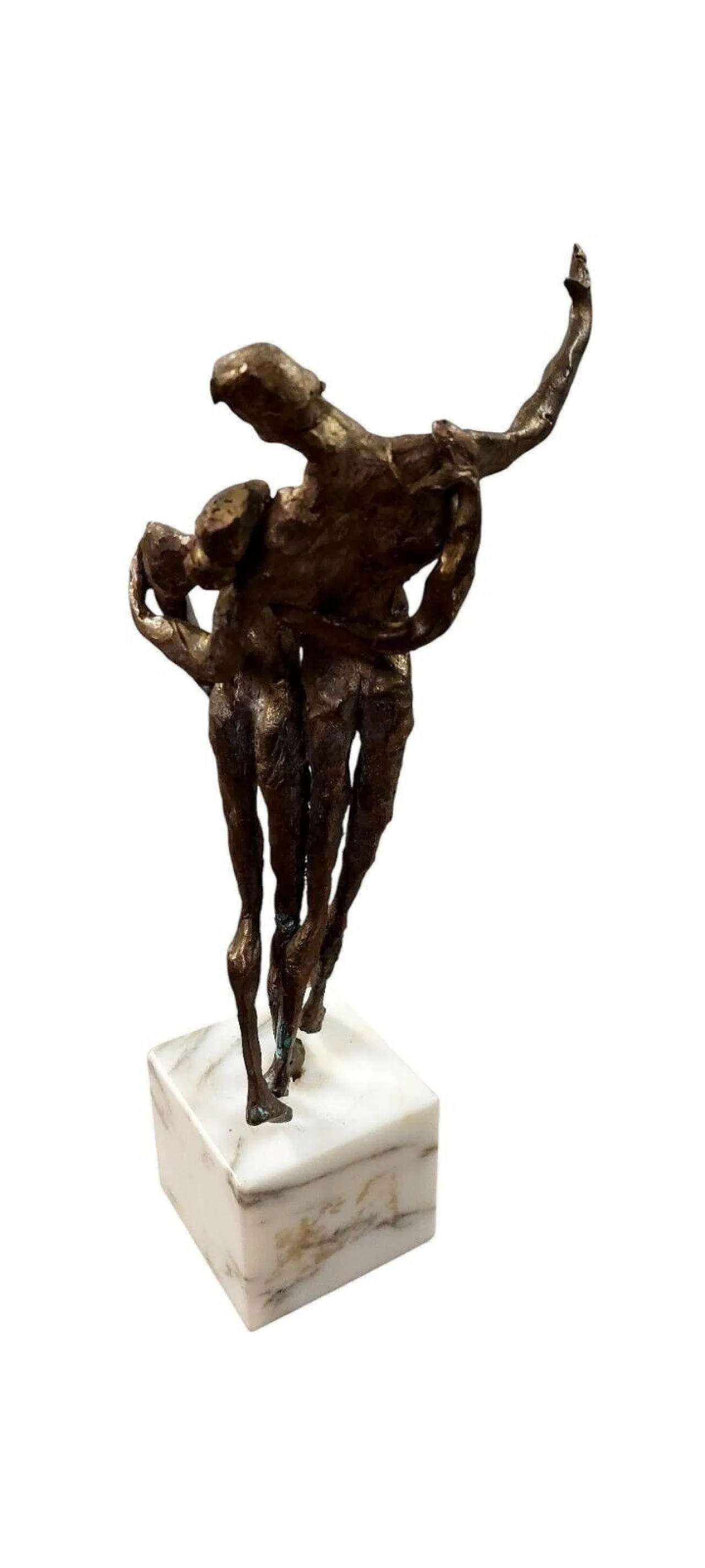 Coppia di figure in bronzo di Emanuele Scarnicci, fine '900 7