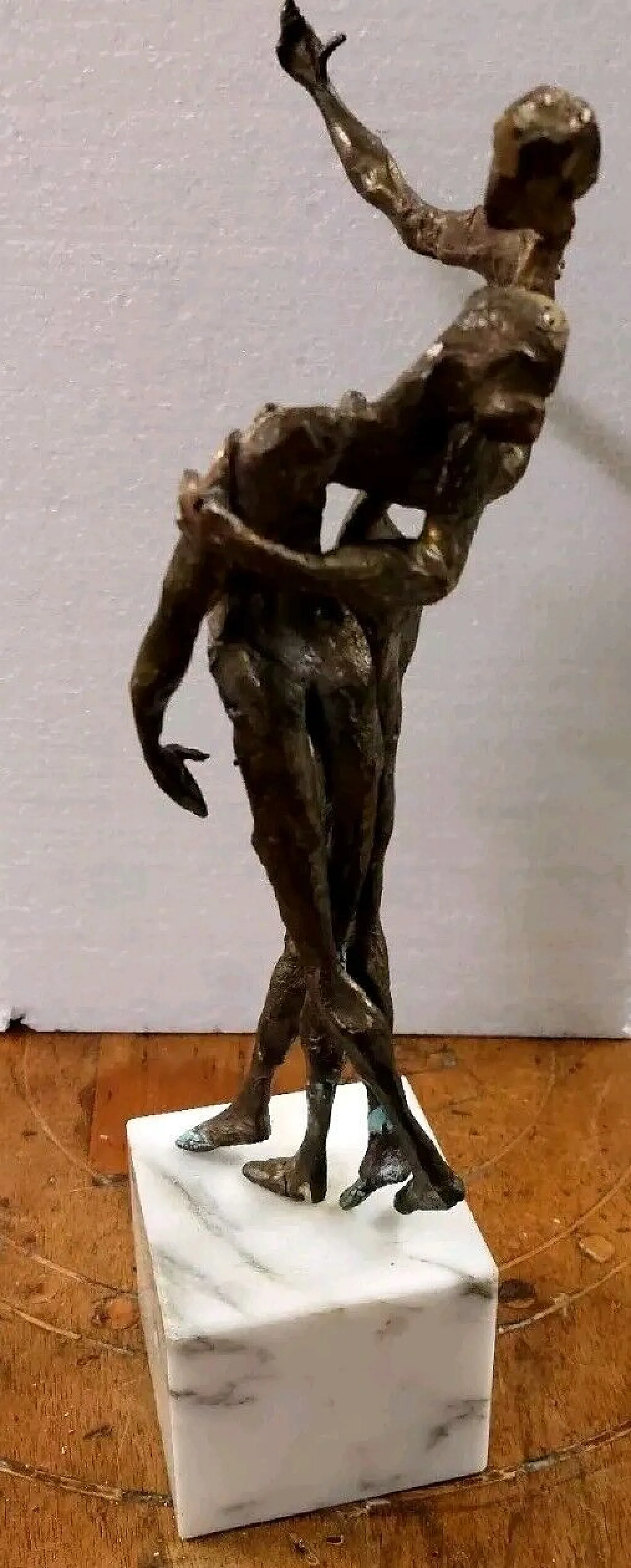 Coppia di figure in bronzo di Emanuele Scarnicci, fine '900 10