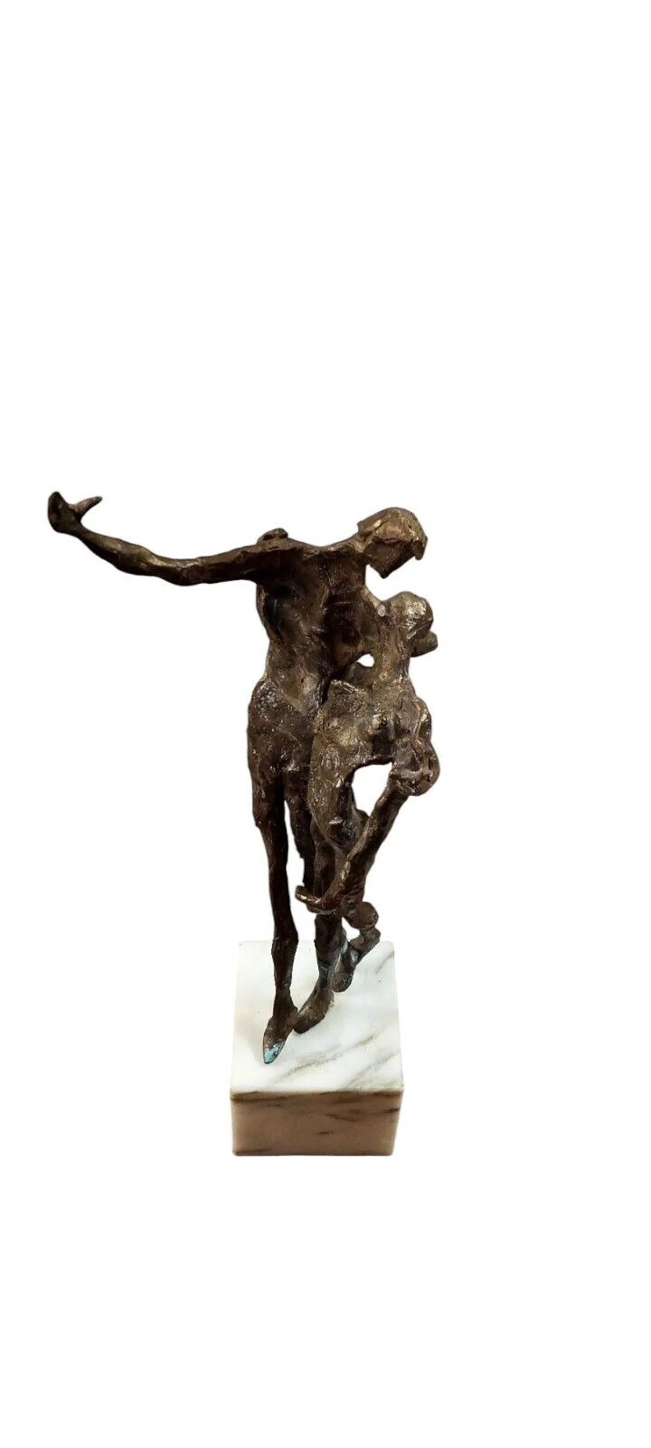 Coppia di figure in bronzo di Emanuele Scarnicci, fine '900 12