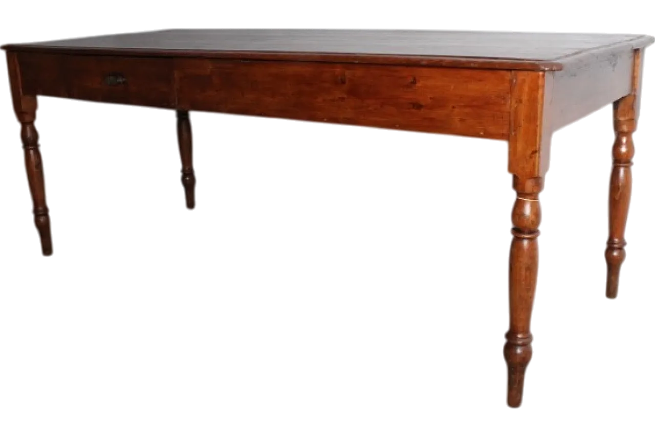 Antique Tuscan table in solid wood, 19th century 9