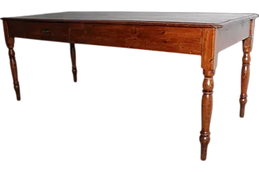 Antique Tuscan table in solid wood, 19th century