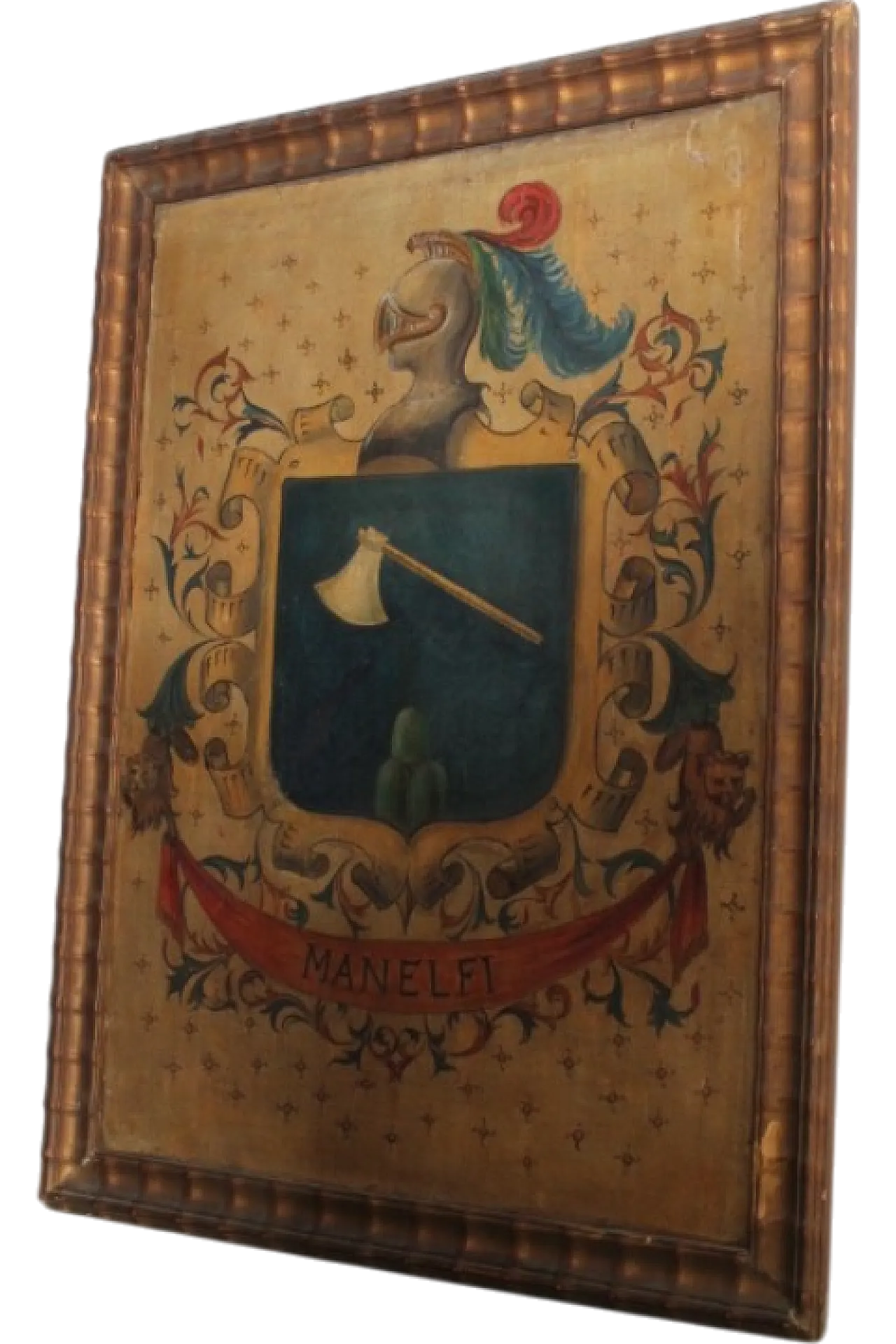 Manelfi family coat of arm, oil painting on canvas, 18th century 13